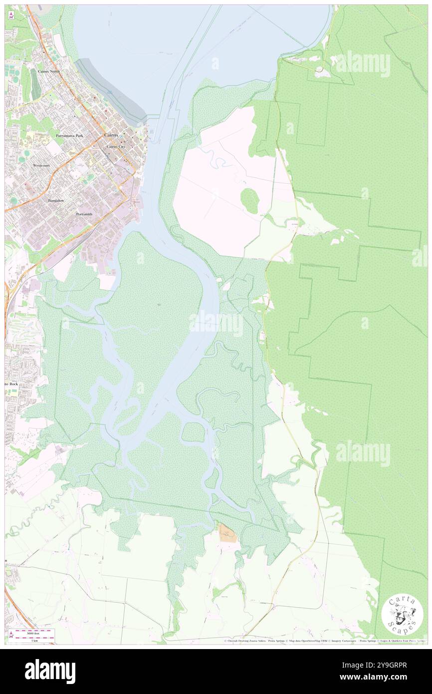 Seelee Creek, , AU, Australien, Queensland, s 16 57' 50'', N 145 47' 49'', Karte, Cartascapes Map, veröffentlicht 2024. Erkunden Sie Cartascapes, eine Karte, die die vielfältigen Landschaften, Kulturen und Ökosysteme der Erde enthüllt. Reisen Sie durch Zeit und Raum und entdecken Sie die Verflechtungen der Vergangenheit, Gegenwart und Zukunft unseres Planeten. Stockfoto