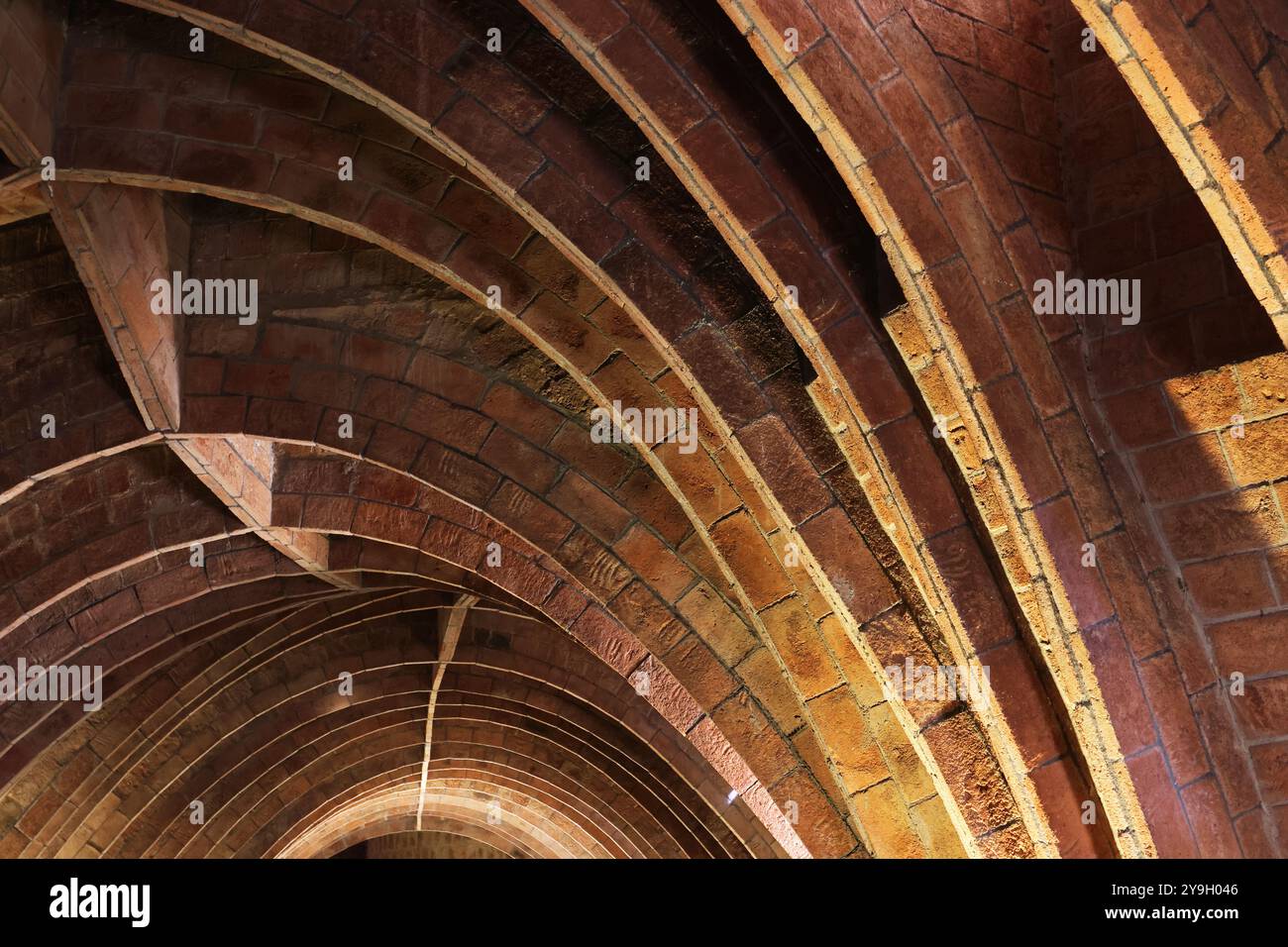 Details und abstrakte Nahaufnahmen von Casa Mila (La Pedrera), Barcelona, Spanien Stockfoto