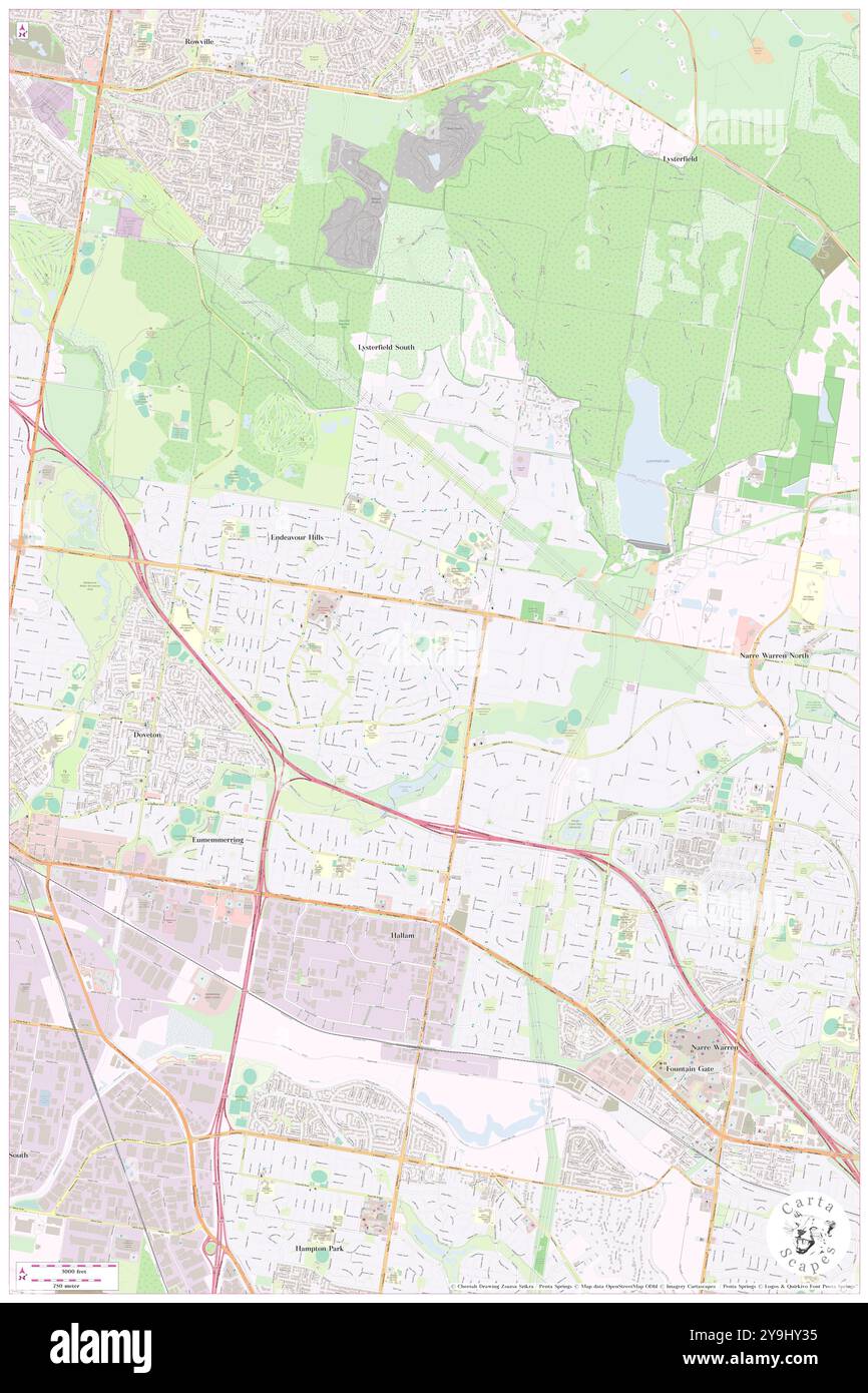 Thomas Mitchell Primary School, Casey, AU, Australien, Victoria, s 37 58' 51''', N 145 16' 21'', Karte, Karte, Kartenausgabe 2024. Erkunden Sie Cartascapes, eine Karte, die die vielfältigen Landschaften, Kulturen und Ökosysteme der Erde enthüllt. Reisen Sie durch Zeit und Raum und entdecken Sie die Verflechtungen der Vergangenheit, Gegenwart und Zukunft unseres Planeten. Stockfoto