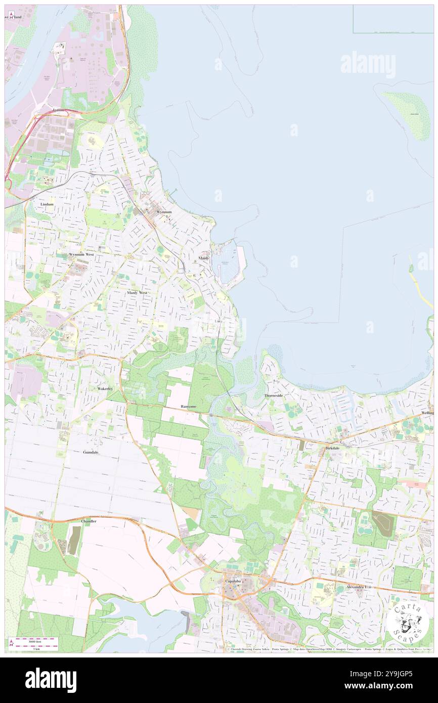 Lota, Brisbane, AU, Australien, Queensland, s 27 28' 10''', N 153 11' 18''', Karte, Cartascapes Map, veröffentlicht 2024. Erkunden Sie Cartascapes, eine Karte, die die vielfältigen Landschaften, Kulturen und Ökosysteme der Erde enthüllt. Reisen Sie durch Zeit und Raum und entdecken Sie die Verflechtungen der Vergangenheit, Gegenwart und Zukunft unseres Planeten. Stockfoto