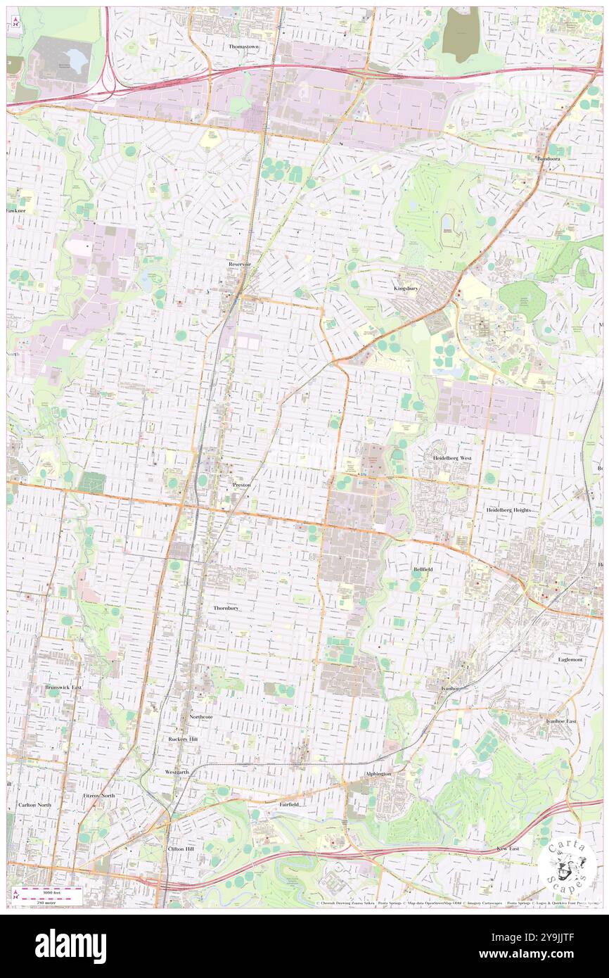 Preston East Primary School, Darebin, AU, Australien, Victoria, s 37 44' 17'', N 145 1' 6'', Karte, Cartascapes Map, veröffentlicht 2024. Erkunden Sie Cartascapes, eine Karte, die die vielfältigen Landschaften, Kulturen und Ökosysteme der Erde enthüllt. Reisen Sie durch Zeit und Raum und entdecken Sie die Verflechtungen der Vergangenheit, Gegenwart und Zukunft unseres Planeten. Stockfoto