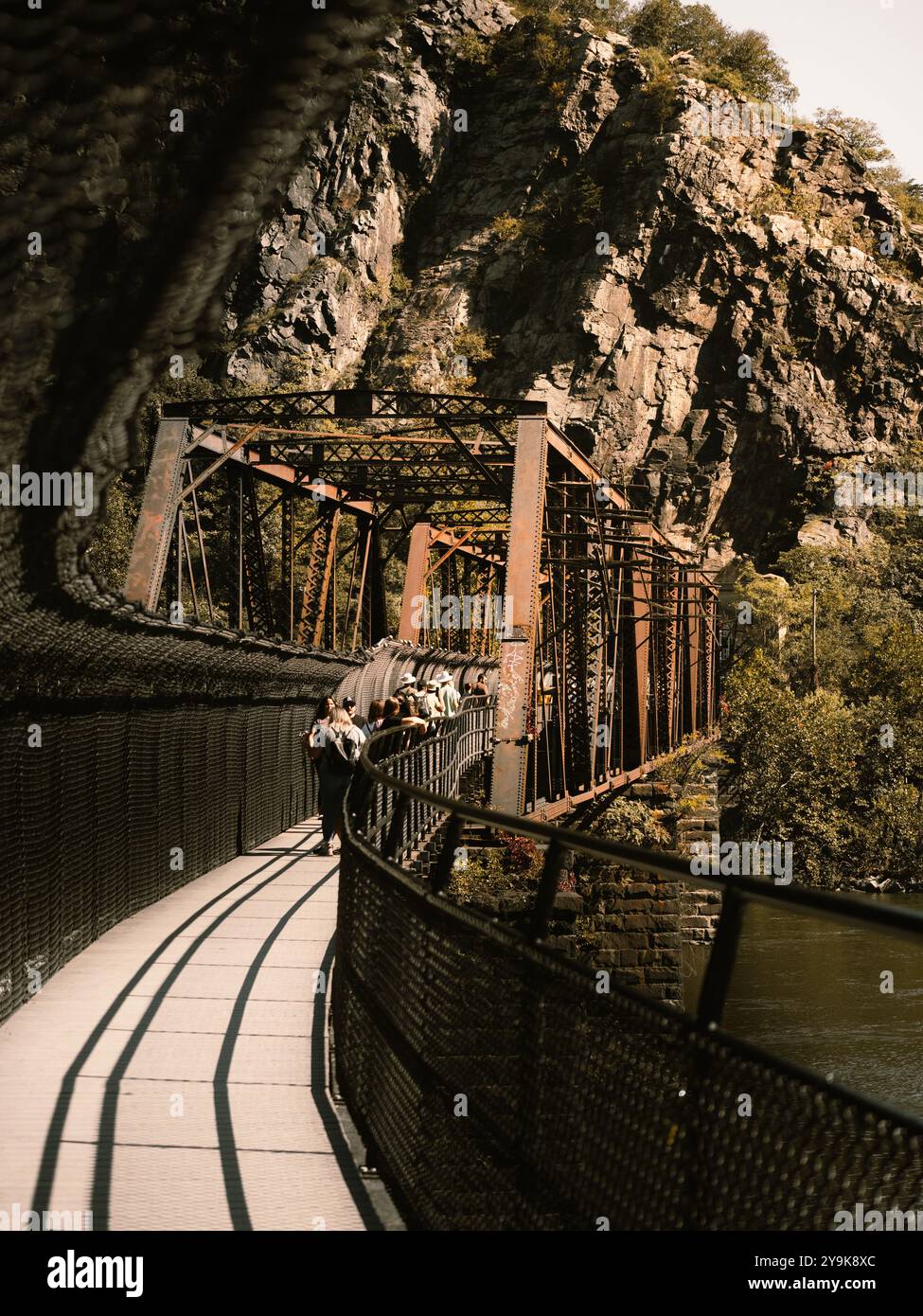 Brücke über den Potomac River in Harpers Ferry West Virginia Stockfoto