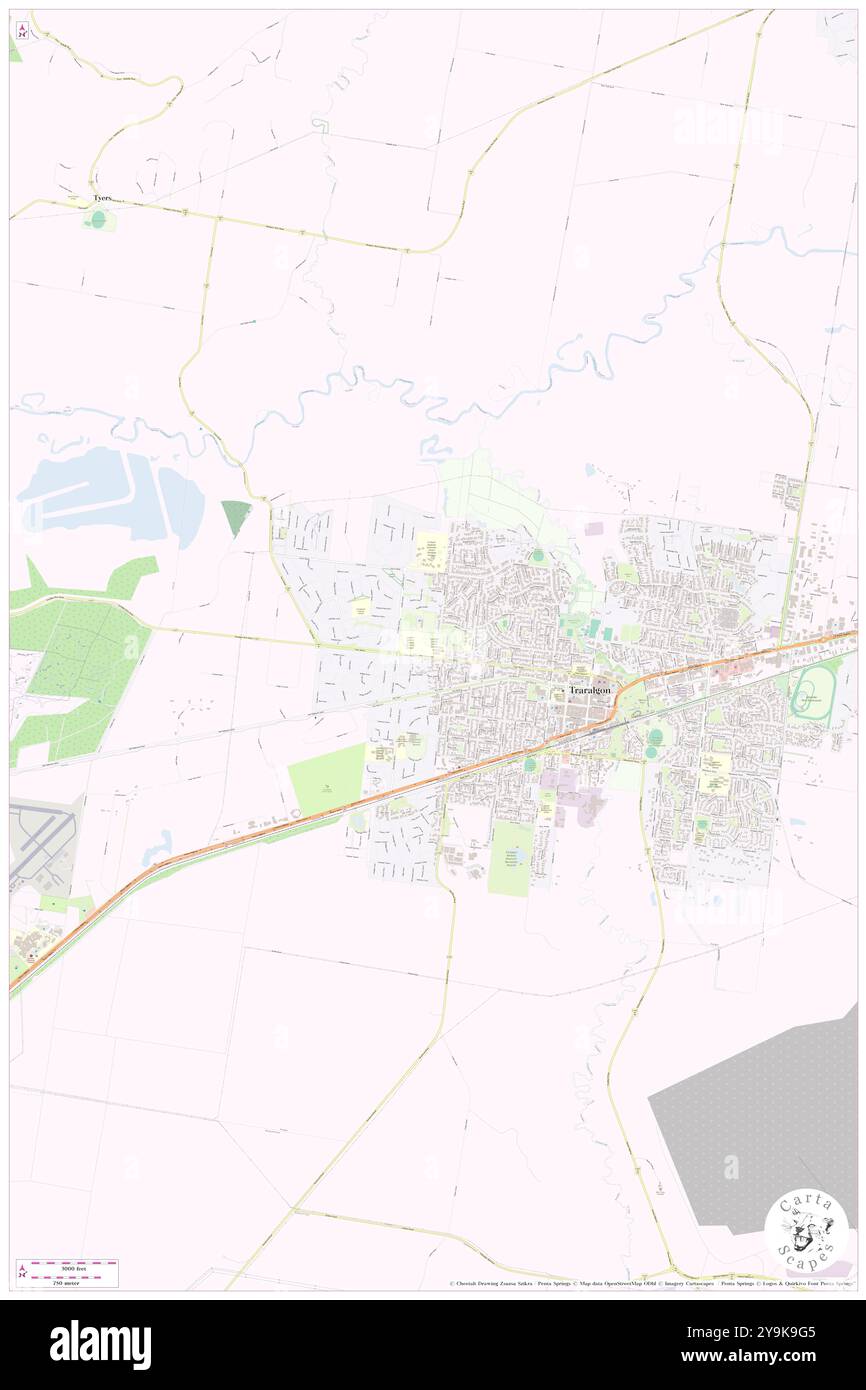 Traralgon College, Latrobe, AU, Australien, Victoria, s 38 11' 27'', N 146 31' 10'', Karte, Cartascapes Map, veröffentlicht 2024. Erkunden Sie Cartascapes, eine Karte, die die vielfältigen Landschaften, Kulturen und Ökosysteme der Erde enthüllt. Reisen Sie durch Zeit und Raum und entdecken Sie die Verflechtungen der Vergangenheit, Gegenwart und Zukunft unseres Planeten. Stockfoto