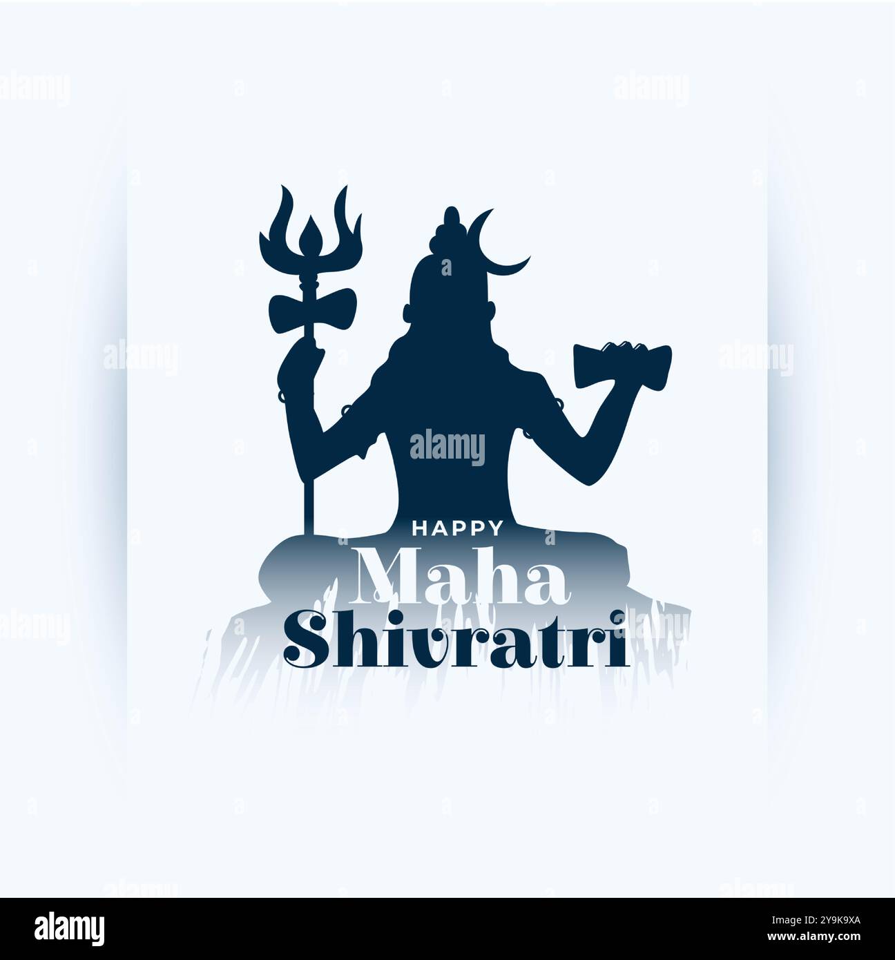 maha shivratri hindu-Festival von shiv shankar mahadev Hintergrundvektor Stock Vektor