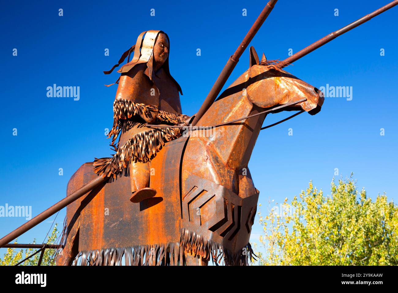 Blackfeet Indian Memorial, Blackfeet Indian Reservation, Montana Stockfoto