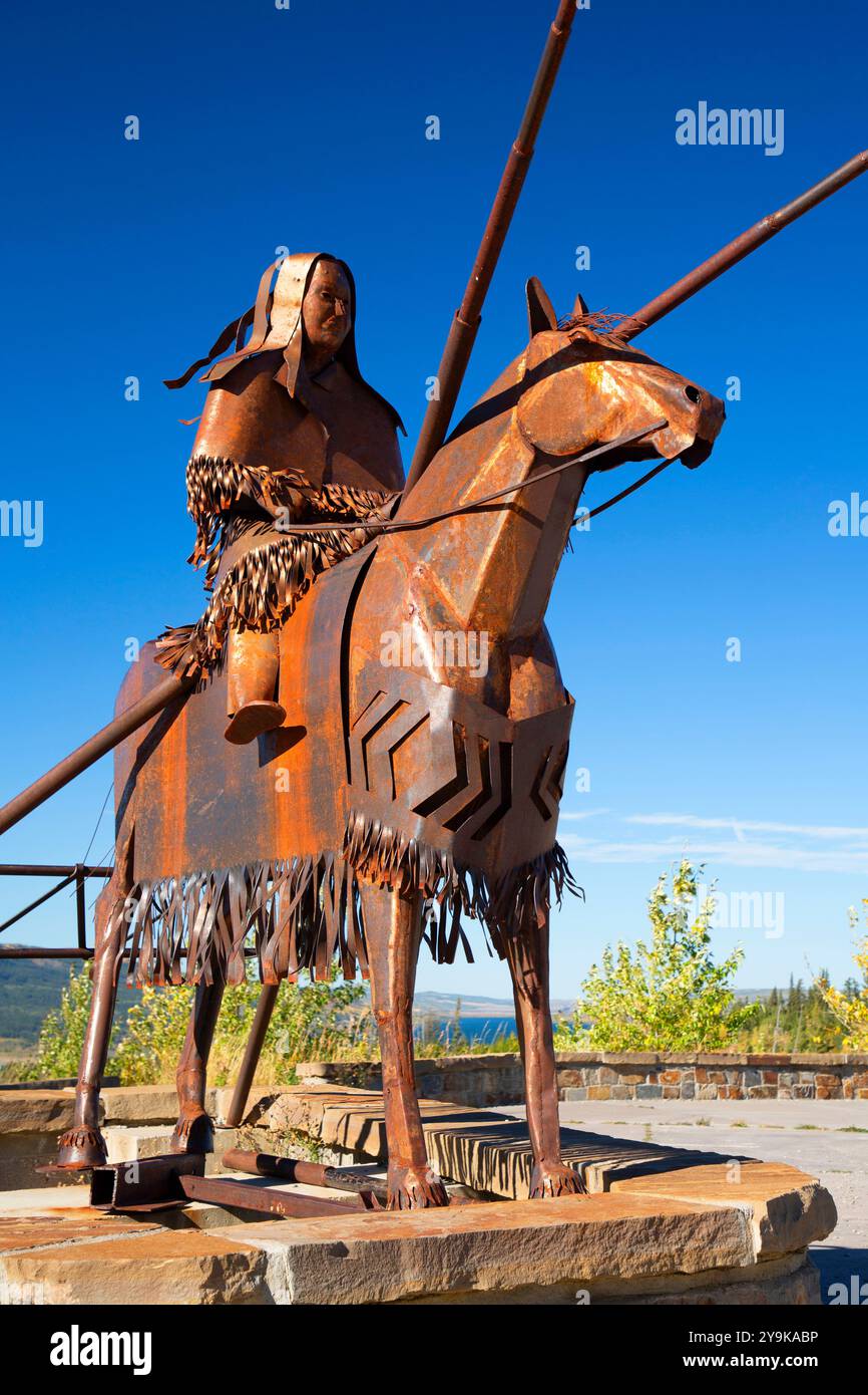 Blackfeet Indian Memorial, Blackfeet Indian Reservation, Montana Stockfoto