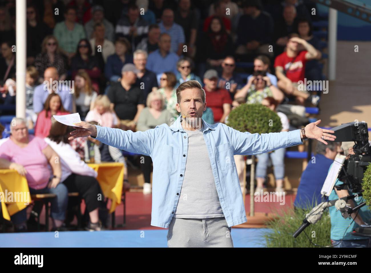 Stefan Mayer (Moderator) in der ARD-Fernsehsendung Stockfoto
