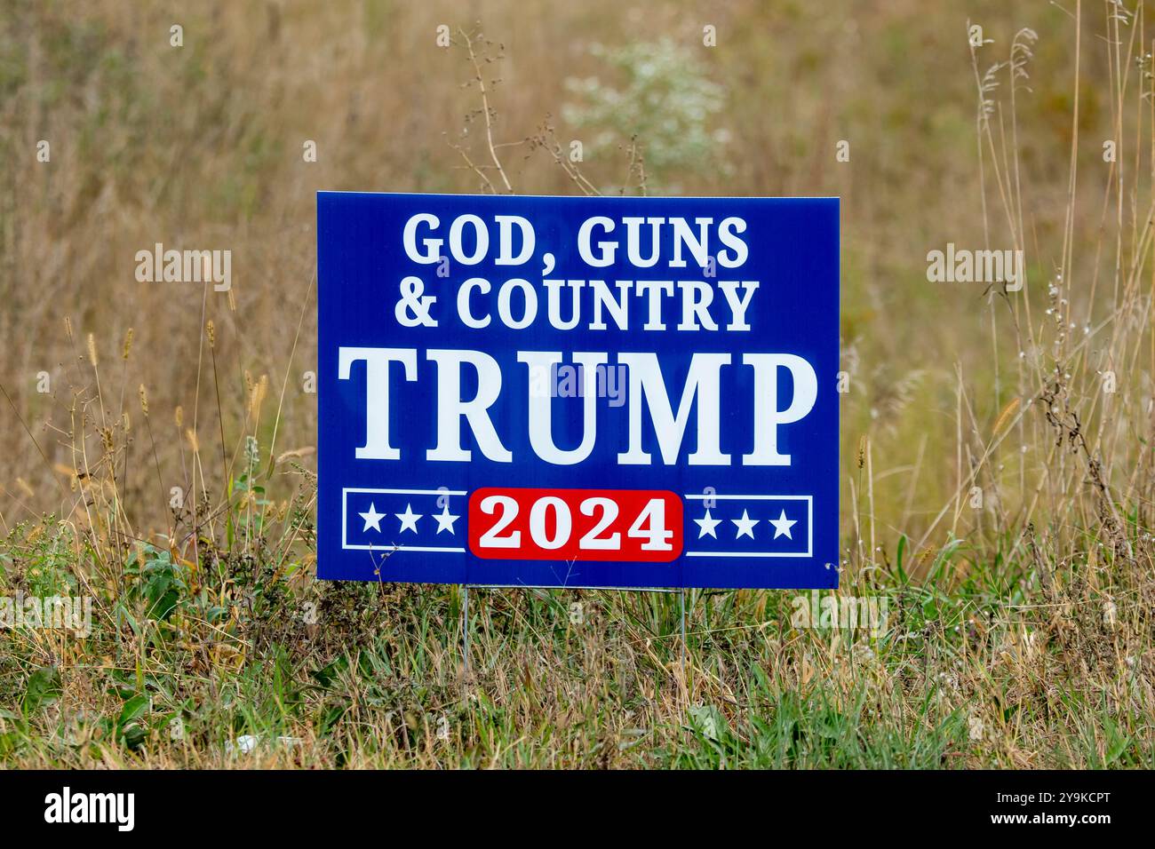 Hastings, Minnesota. Donald Trump Wahlschild im Vorgarten Stockfoto