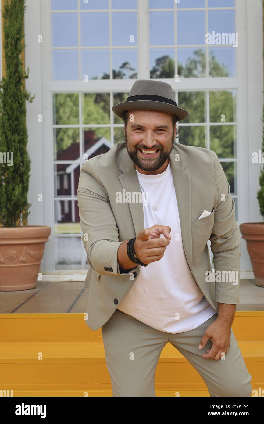 Sänger Timo in der ARD-Fernsehsendung Stockfoto