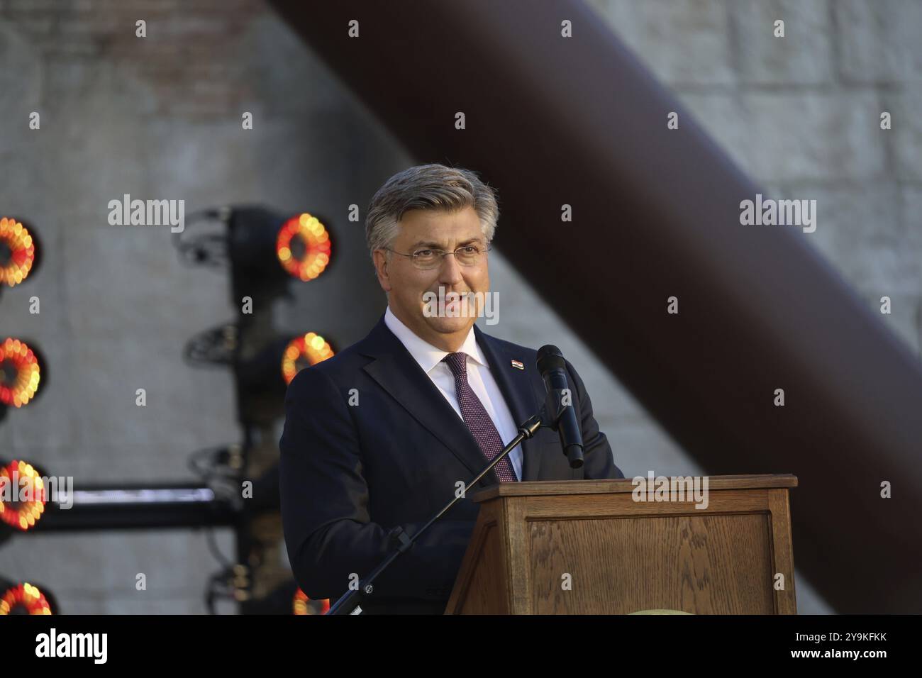 Andrej Plenkovic (Premierminister Kroatiens) beim Kroatischen Sommerfest im Europa Park Rust 2024 Stockfoto