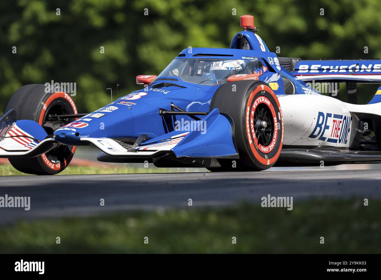 LINUS LUNDQVIST (R) (8) aus Stockholm, Schweden, trainiert für den Honda Indy 200 auf dem Mid-Ohio Sports Car Course in Lexington, OH Stockfoto