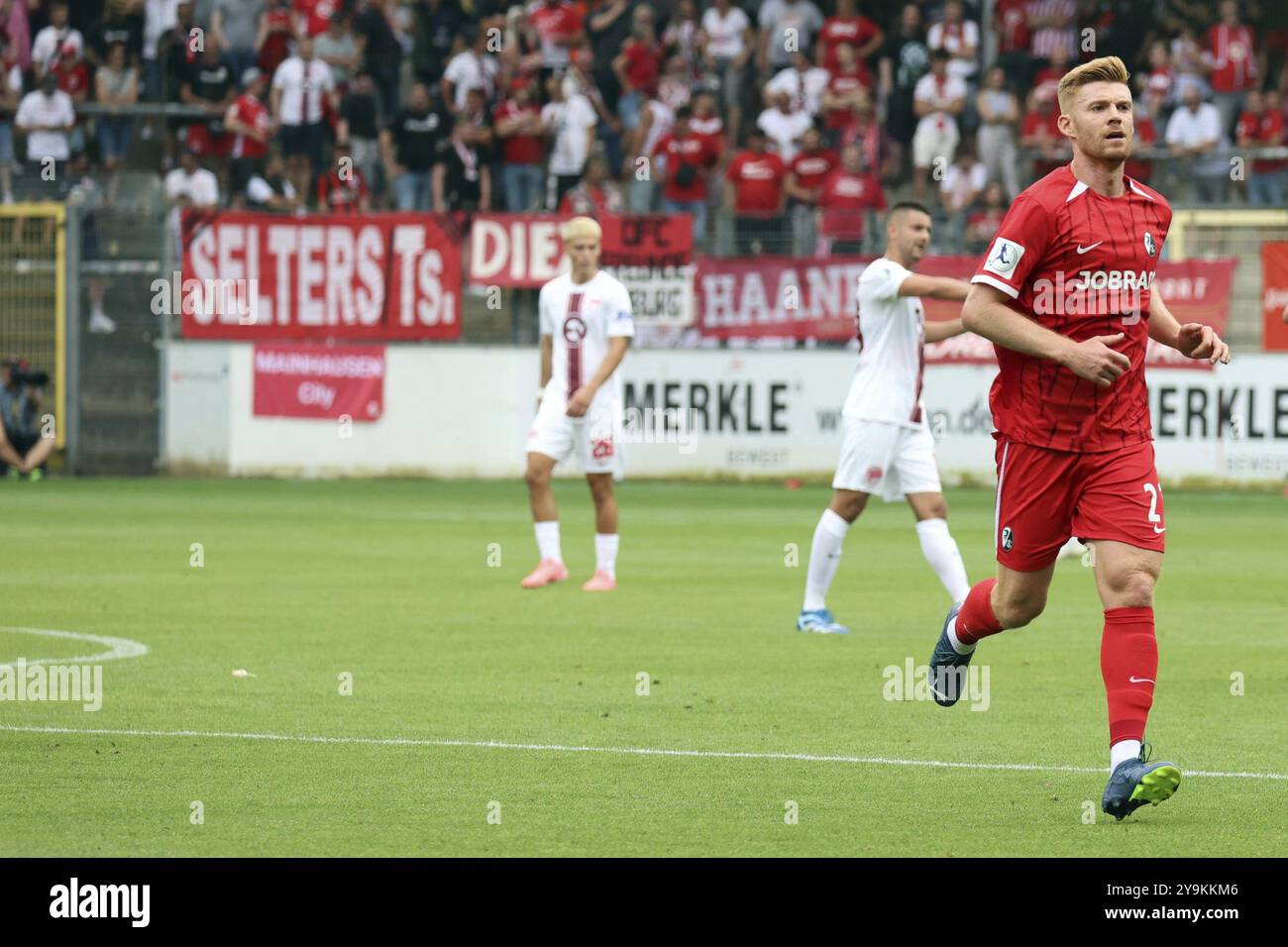 U23) beim Spiel der Football-RL SW 24:25: 1. Sptg: SC Freiburg II gegen Kickers Offenbach Stockfoto