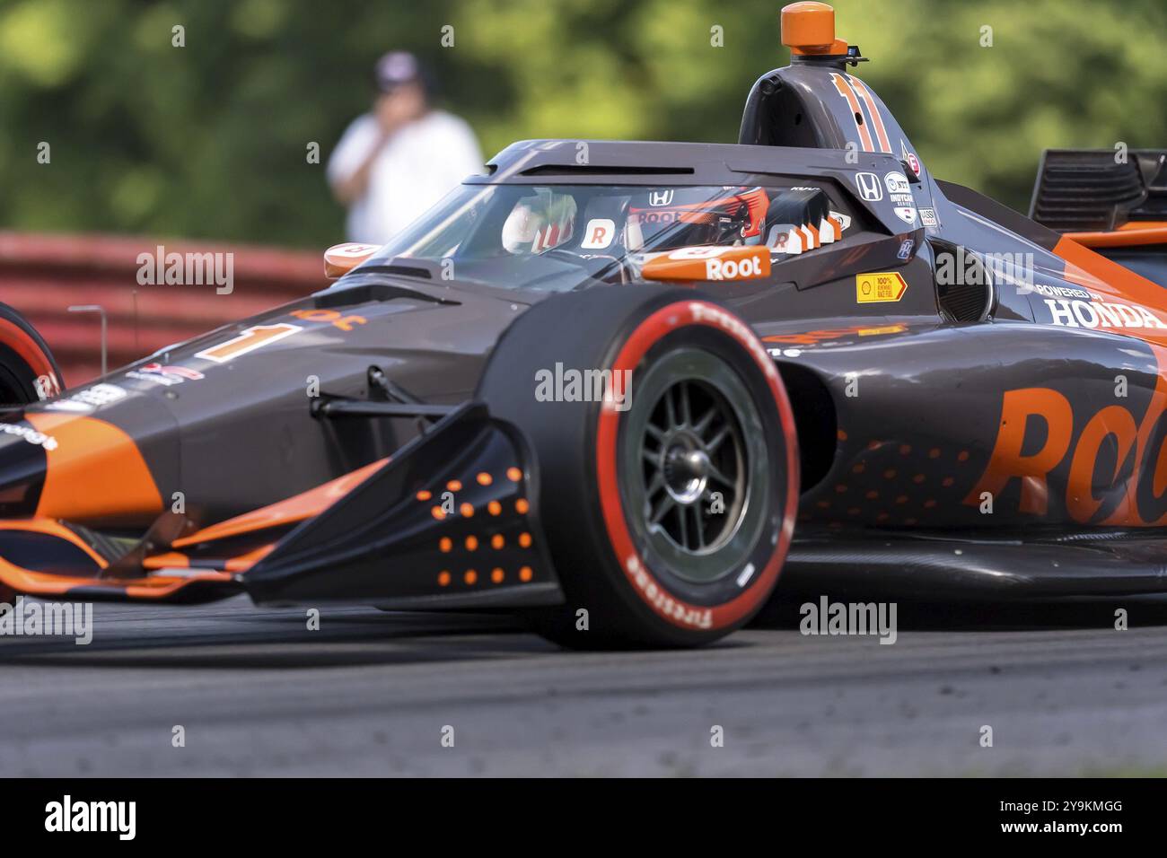 MARCUS ARMSTRONG (11) aus Christchurch, Neuseeland, übt für den Honda Indy 200 auf dem Mid-Ohio Sports Car Course in Lexington, OH Stockfoto