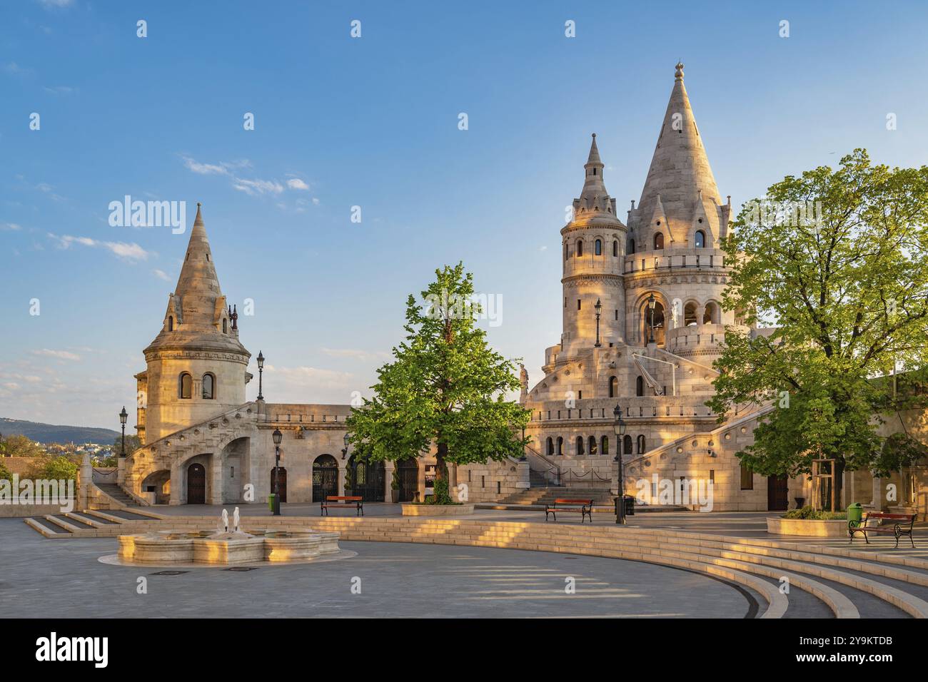 Budapest Ungarn, Skyline der Stadt an der Fischerbastei Stockfoto