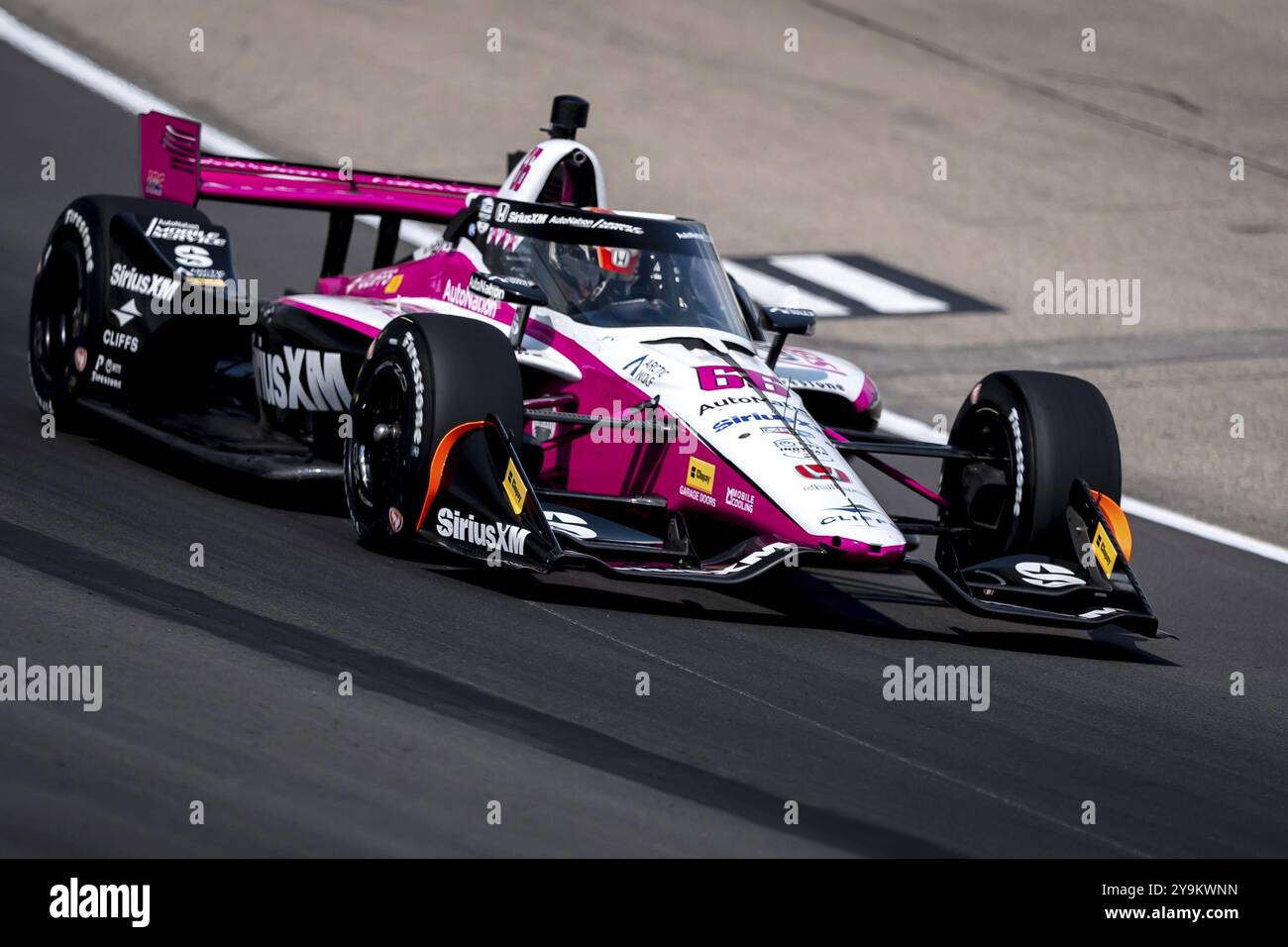 DAVID MALUKAS (66) aus Chicago, Illinois, trainiert für den Hy-Vee Homefront 250 auf dem Iowa Speedway in Newton, IA Stockfoto