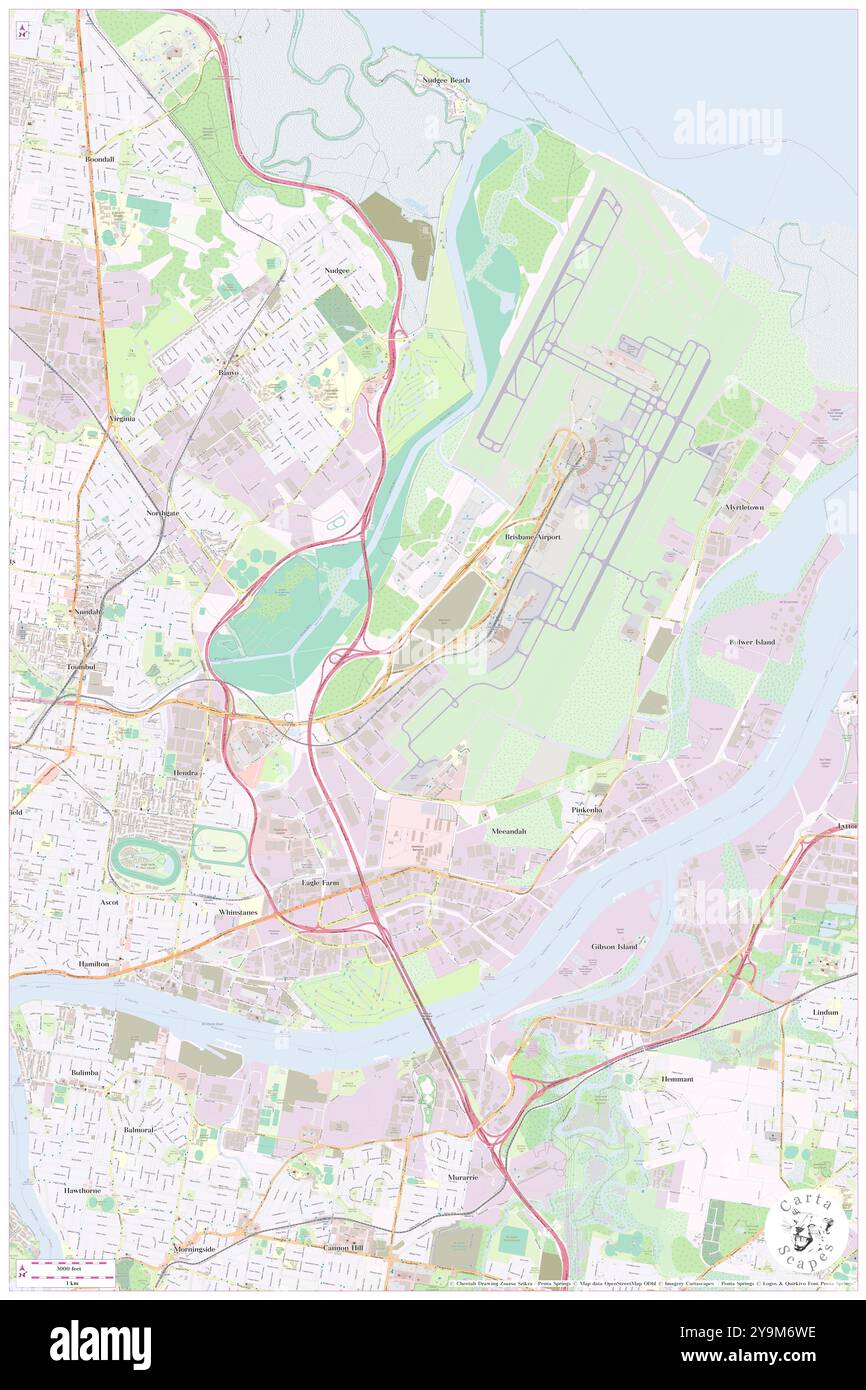 QUALITY INN AIRPORT INTERNATIONAL, Brisbane, AU, Australien, Queensland, s 27 24' 19'', N 153 6' 5'', Karte, Cartascapes Map, veröffentlicht 2024. Erkunden Sie Cartascapes, eine Karte, die die vielfältigen Landschaften, Kulturen und Ökosysteme der Erde enthüllt. Reisen Sie durch Zeit und Raum und entdecken Sie die Verflechtungen der Vergangenheit, Gegenwart und Zukunft unseres Planeten. Stockfoto