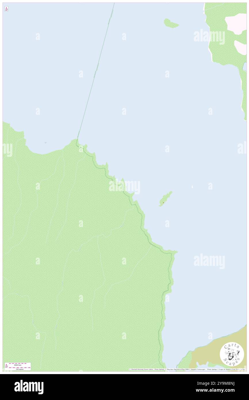 Asbest Point, West Coast, AU, Australien, Tasmanien, s 42 23' 5''', N 145 25' 52''', Karte, Cartascapes Map, veröffentlicht 2024. Erkunden Sie Cartascapes, eine Karte, die die vielfältigen Landschaften, Kulturen und Ökosysteme der Erde enthüllt. Reisen Sie durch Zeit und Raum und entdecken Sie die Verflechtungen der Vergangenheit, Gegenwart und Zukunft unseres Planeten. Stockfoto