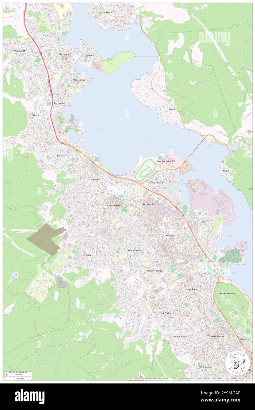 Royal Showground, , AU, Australien, Tasmanien, s 42 49' 47'', N 147 16' 48'', Karte, Cartascapes Map, veröffentlicht 2024. Erkunden Sie Cartascapes, eine Karte, die die vielfältigen Landschaften, Kulturen und Ökosysteme der Erde enthüllt. Reisen Sie durch Zeit und Raum und entdecken Sie die Verflechtungen der Vergangenheit, Gegenwart und Zukunft unseres Planeten. Stockfoto