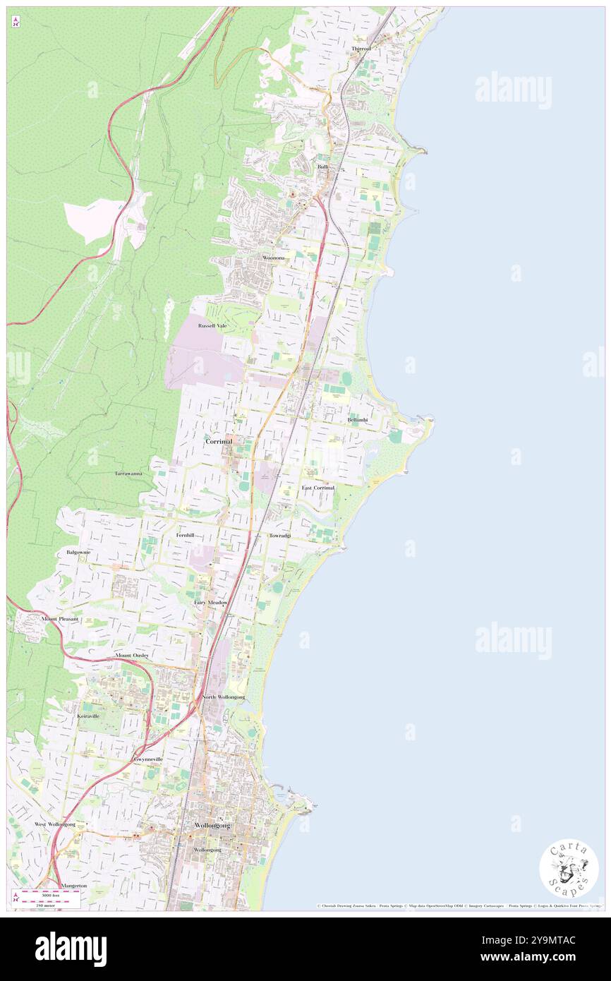 Corrimal East Secondary School, Wollongong, AU, Australien, New South Wales, s 34 22' 24'', N 150 54' 34'', Karte, Cartascapes Map, veröffentlicht 2024. Erkunden Sie Cartascapes, eine Karte, die die vielfältigen Landschaften, Kulturen und Ökosysteme der Erde enthüllt. Reisen Sie durch Zeit und Raum und entdecken Sie die Verflechtungen der Vergangenheit, Gegenwart und Zukunft unseres Planeten. Stockfoto