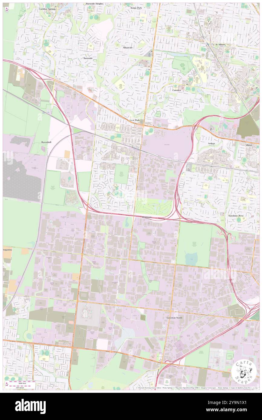 Derrimut, Brimbank, AU, Australien, Victoria, s 37 47' 32''', N 144 46' 11'', Karte, Cartascapes Map, veröffentlicht 2024. Erkunden Sie Cartascapes, eine Karte, die die vielfältigen Landschaften, Kulturen und Ökosysteme der Erde enthüllt. Reisen Sie durch Zeit und Raum und entdecken Sie die Verflechtungen der Vergangenheit, Gegenwart und Zukunft unseres Planeten. Stockfoto