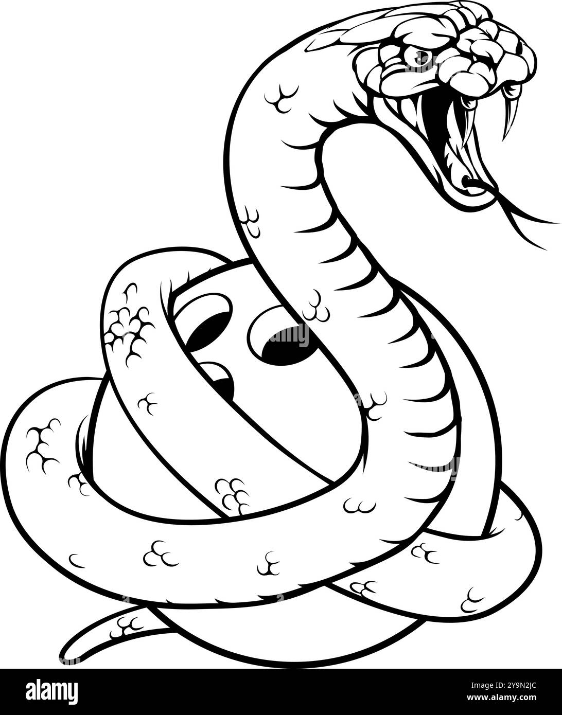 Maskottchen Für Die Schlangen-Bowlingkugel-Tiersportmannschaft Stock Vektor