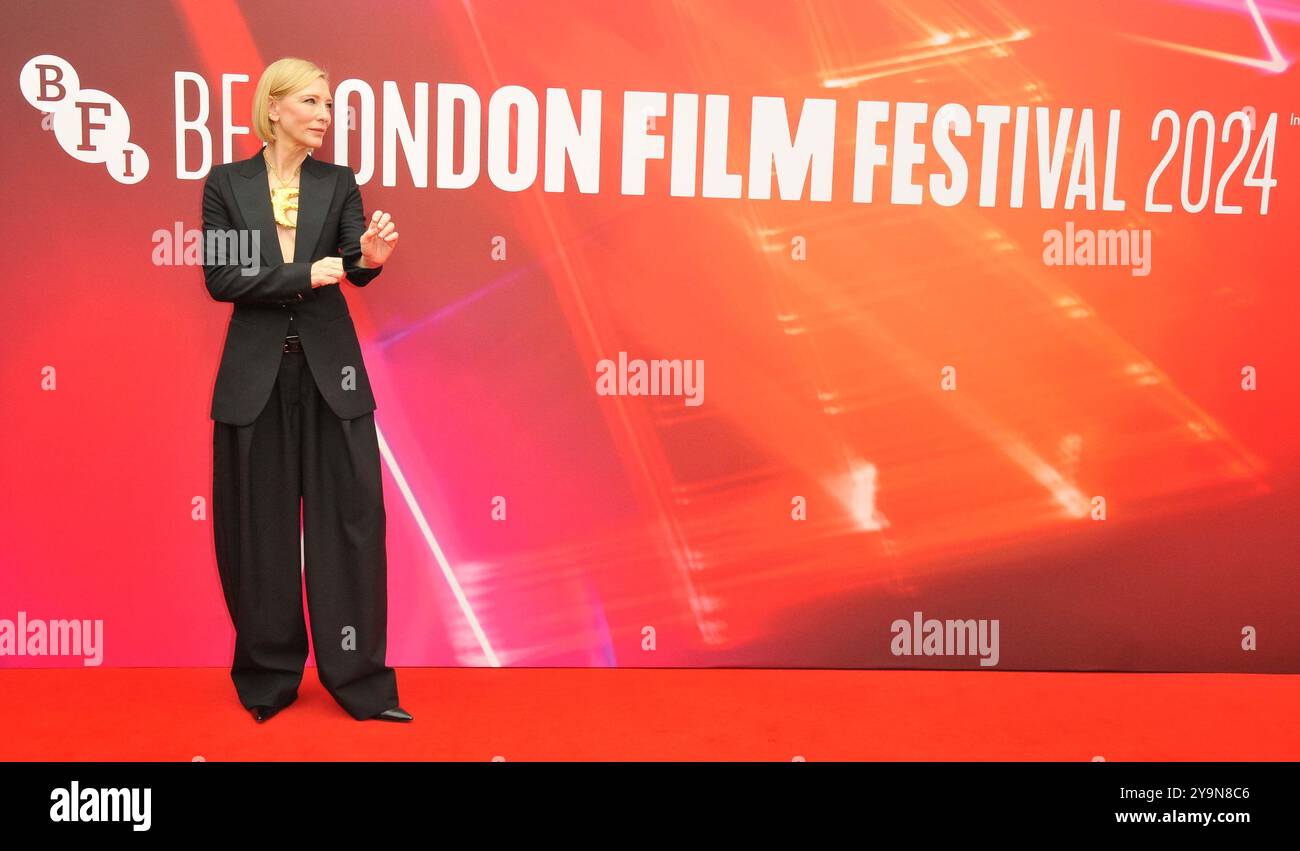 London, Großbritannien. Oktober 2024. Cate Blanchett bei der „Disclaimer“ 68. BFI London Film Festival TV-Premiere, Royal Festival Hall, Belvedere Road, am Donnerstag, 10. Oktober 2024 in London, England, Großbritannien. CAP/CAN © CAN/Capital Pictures Credit: Capital Pictures/Alamy Live News Stockfoto