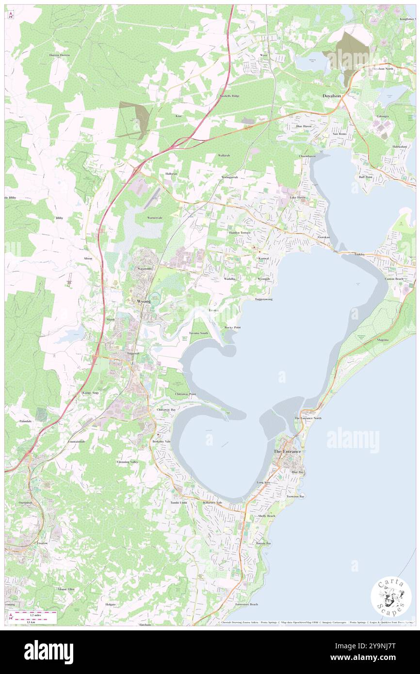 Tacoma, Central Coast, AU, Australien, New South Wales, s 33 17' 16'', N 151 27' 44'', Karte, Cartascapes Map, veröffentlicht 2024. Erkunden Sie Cartascapes, eine Karte, die die vielfältigen Landschaften, Kulturen und Ökosysteme der Erde enthüllt. Reisen Sie durch Zeit und Raum und entdecken Sie die Verflechtungen der Vergangenheit, Gegenwart und Zukunft unseres Planeten. Stockfoto