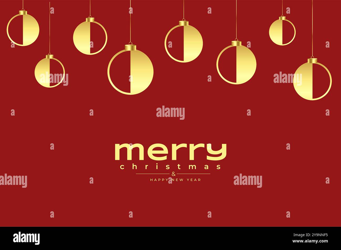 frohe weihnachten festliche Jahreszeit Hintergrund mit hängenden Kugeln Vektor Stock Vektor