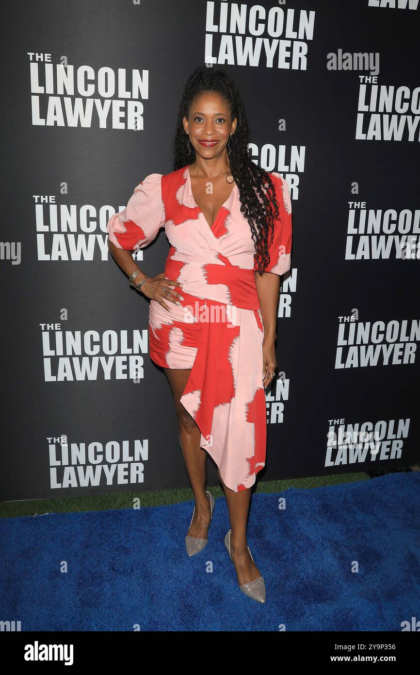 Los Angeles, USA. Oktober 2024. Merrin Dungey nimmt am 10. Oktober 2024 an der Lincoln Lawyer Season 3 in den Los Angeles Center Studios in Los Angeles, KALIFORNIEN Teil. (Foto: Nina Prommer/SIPA USA) Credit: SIPA USA/Alamy Live News Stockfoto