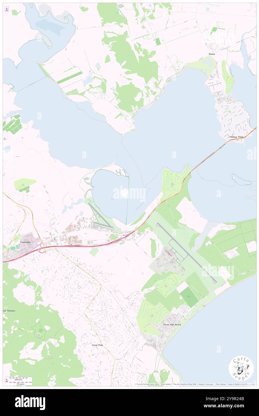 Mile Beach, , AU, Australien, Tasmanien, s 42 49' 12'', N 147 29' 24'', Karte, Cartascapes Map, veröffentlicht 2024. Erkunden Sie Cartascapes, eine Karte, die die vielfältigen Landschaften, Kulturen und Ökosysteme der Erde enthüllt. Reisen Sie durch Zeit und Raum und entdecken Sie die Verflechtungen der Vergangenheit, Gegenwart und Zukunft unseres Planeten. Stockfoto