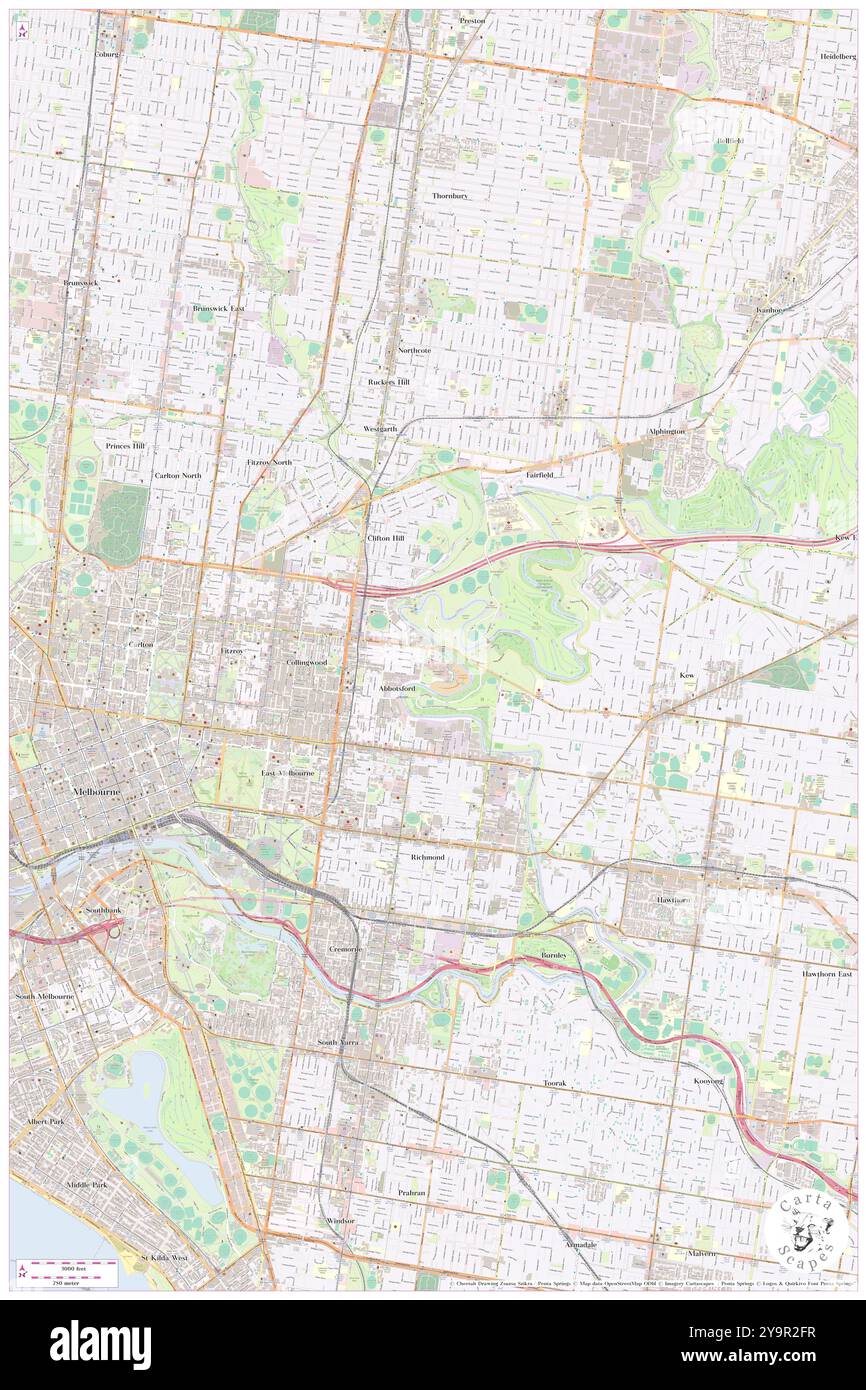 Johnston Street Bridge, Yarra, AU, Australien, Victoria, s 37 48' 3'', N 145 0' 11'', Karte, Cartascapes Map, veröffentlicht 2024. Erkunden Sie Cartascapes, eine Karte, die die vielfältigen Landschaften, Kulturen und Ökosysteme der Erde enthüllt. Reisen Sie durch Zeit und Raum und entdecken Sie die Verflechtungen der Vergangenheit, Gegenwart und Zukunft unseres Planeten. Stockfoto