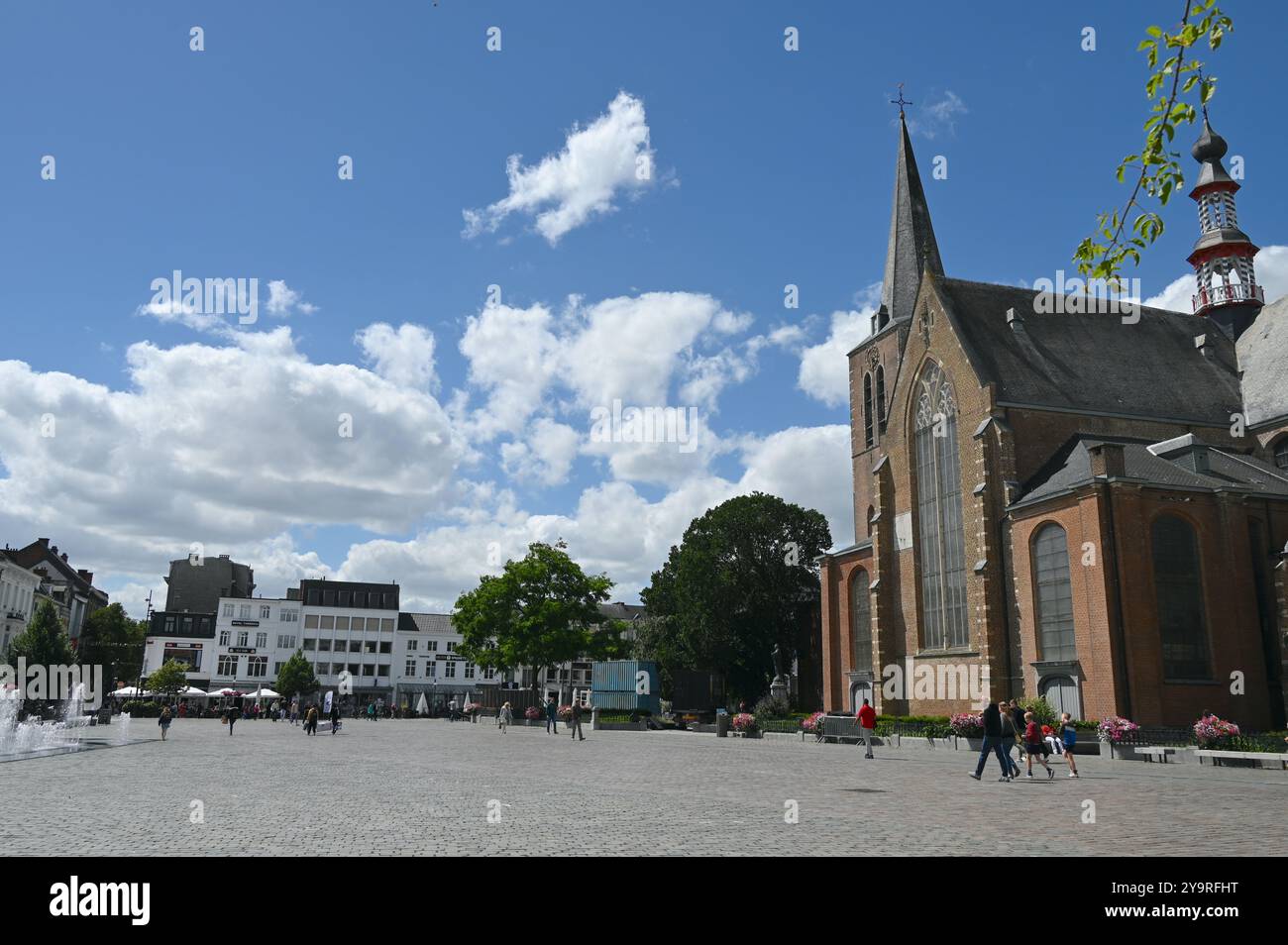 Turnhout Belgien Stadtzentrum an einem schönen Tag. Stockfoto