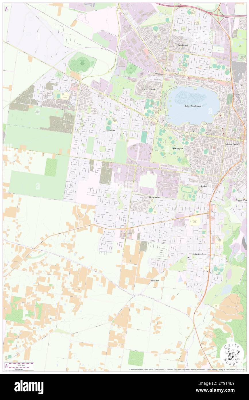 Lions Gate Reserve, AU, Australien, Victoria, s 37 34' 36'', N 143 48' 20'', Karte, Cartascapes Map, veröffentlicht 2024. Erkunden Sie Cartascapes, eine Karte, die die vielfältigen Landschaften, Kulturen und Ökosysteme der Erde enthüllt. Reisen Sie durch Zeit und Raum und entdecken Sie die Verflechtungen der Vergangenheit, Gegenwart und Zukunft unseres Planeten. Stockfoto