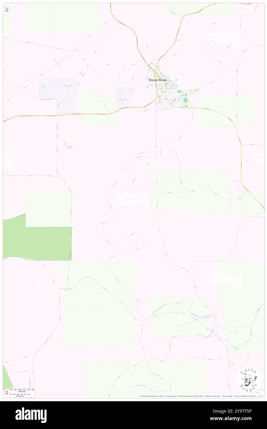 Blackwood, Boyup Brook, AU, Australien, Western Australia, s 33 52' 14'', N 116 22' 33'', Karte, Cartascapes Map, veröffentlicht 2024. Erkunden Sie Cartascapes, eine Karte, die die vielfältigen Landschaften, Kulturen und Ökosysteme der Erde enthüllt. Reisen Sie durch Zeit und Raum und entdecken Sie die Verflechtungen der Vergangenheit, Gegenwart und Zukunft unseres Planeten. Stockfoto