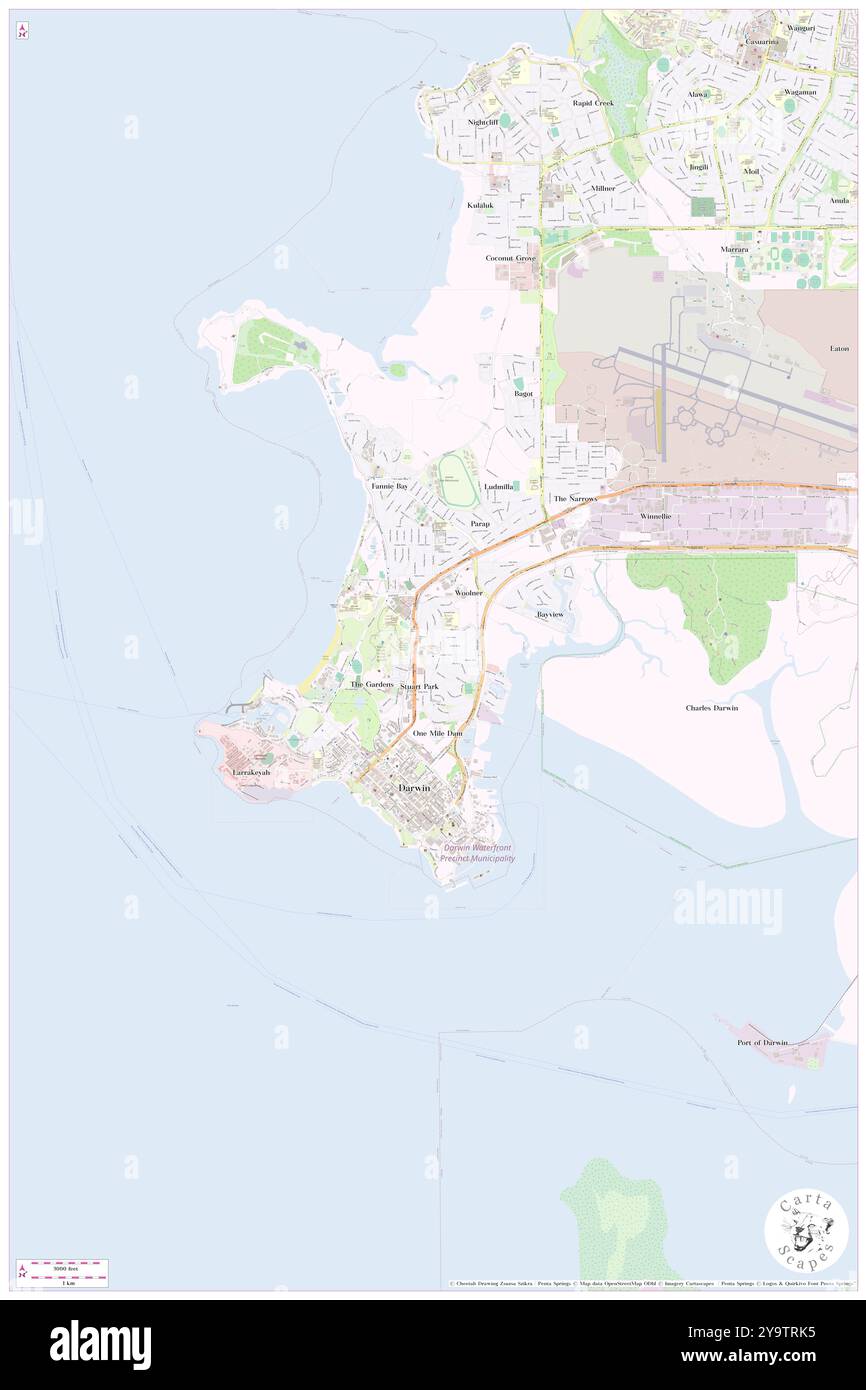 Anne Park, , AU, Australien, Northern Territory, s 12 26' 39'', N 130 50' 35'', Karte, Cartascapes Map, veröffentlicht 2024. Erkunden Sie Cartascapes, eine Karte, die die vielfältigen Landschaften, Kulturen und Ökosysteme der Erde enthüllt. Reisen Sie durch Zeit und Raum und entdecken Sie die Verflechtungen der Vergangenheit, Gegenwart und Zukunft unseres Planeten. Stockfoto