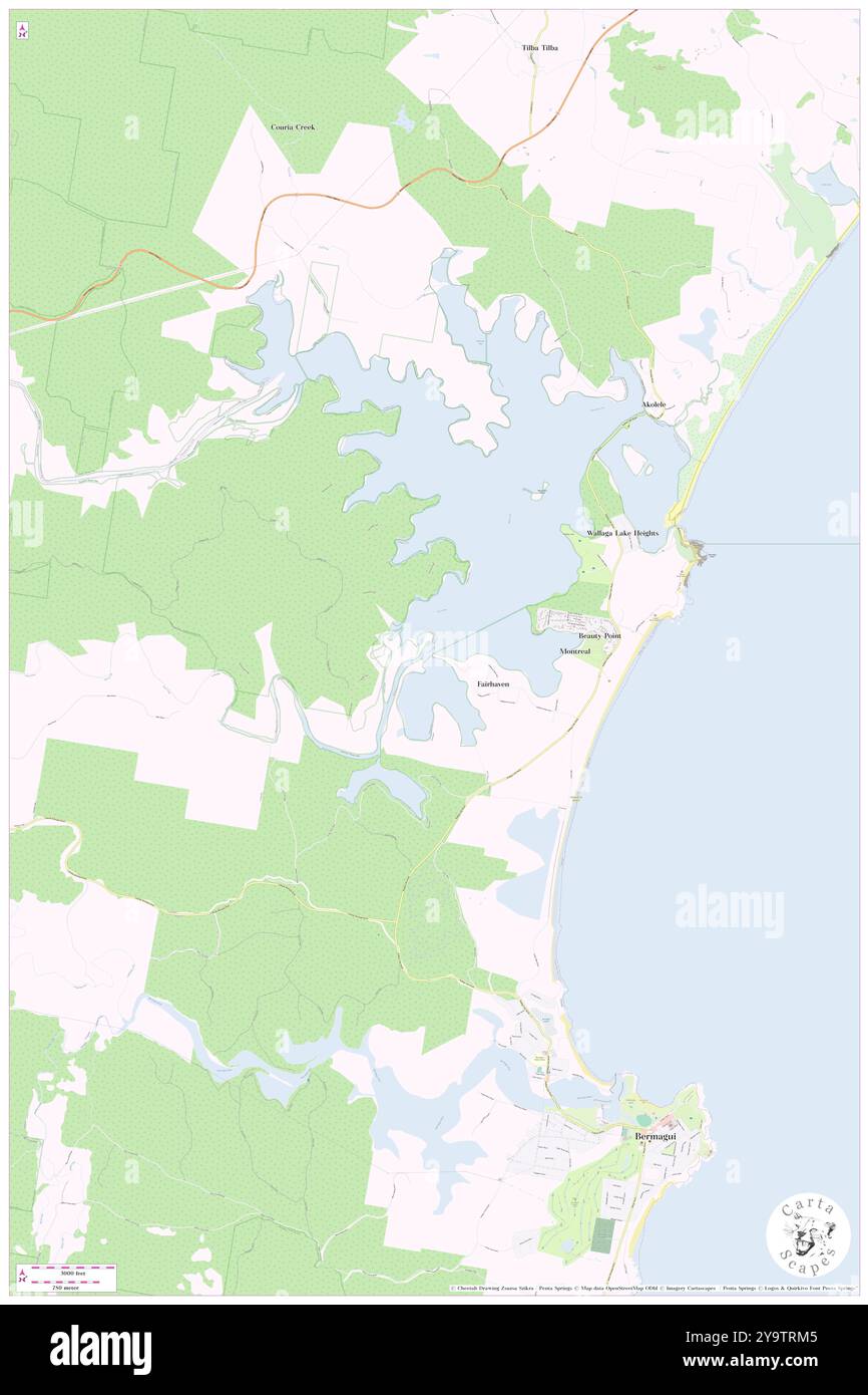 Fairhaven Inlet, AU, Australien, New South Wales, s 36 22' 54''', N 150 3' 4''', Karte, Cartascapes Map, veröffentlicht 2024. Erkunden Sie Cartascapes, eine Karte, die die vielfältigen Landschaften, Kulturen und Ökosysteme der Erde enthüllt. Reisen Sie durch Zeit und Raum und entdecken Sie die Verflechtungen der Vergangenheit, Gegenwart und Zukunft unseres Planeten. Stockfoto