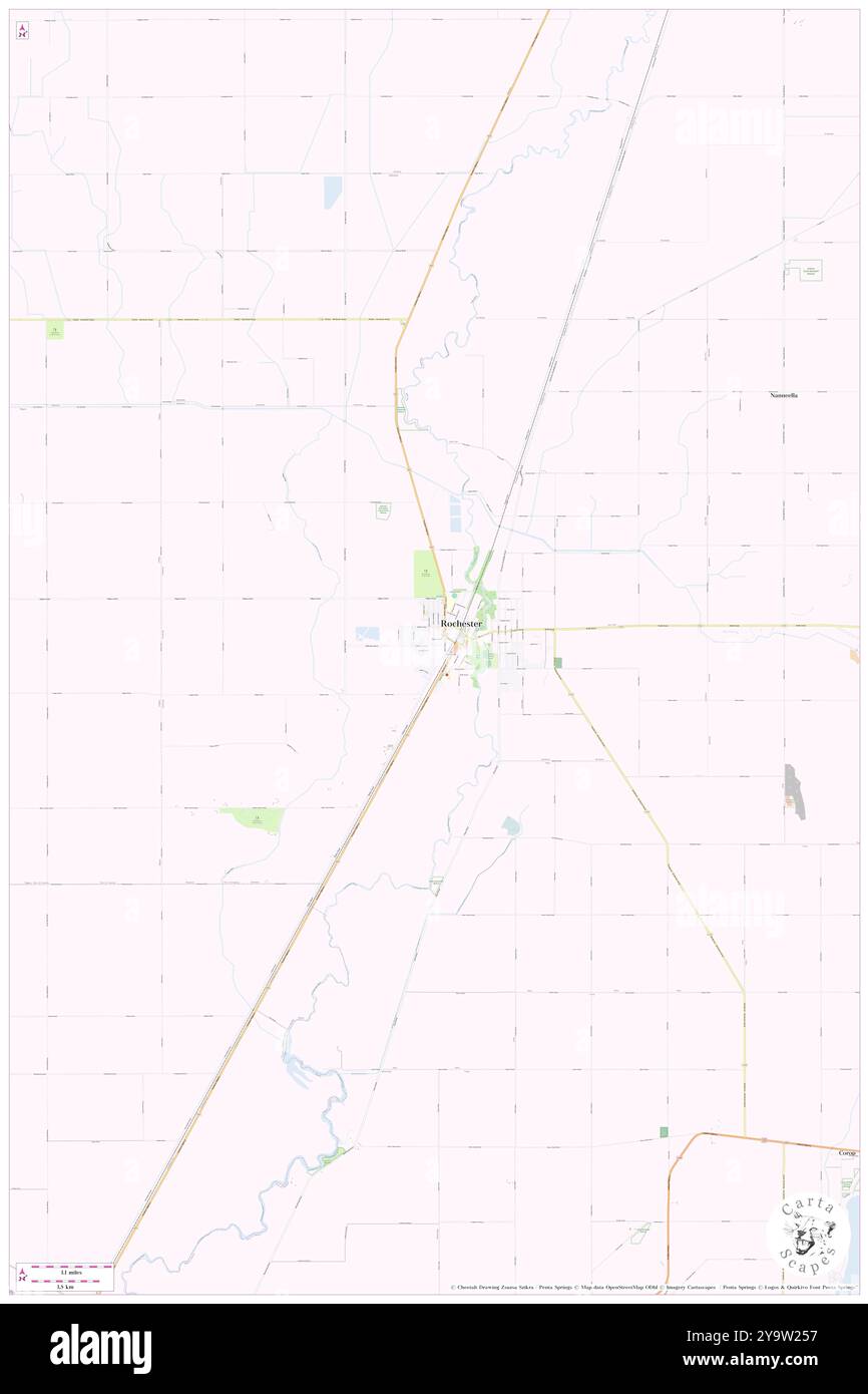 Rochester, Campaspe, AU, Australien, Victoria, s 36 21' 48''', N 144 42' 2'', Karte, Cartascapes Map, veröffentlicht 2024. Erkunden Sie Cartascapes, eine Karte, die die vielfältigen Landschaften, Kulturen und Ökosysteme der Erde enthüllt. Reisen Sie durch Zeit und Raum und entdecken Sie die Verflechtungen der Vergangenheit, Gegenwart und Zukunft unseres Planeten. Stockfoto