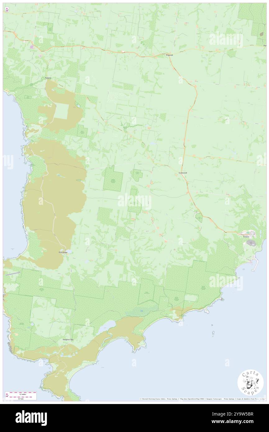 Kentford Forest Conservation Area, , AU, Australien, Tasmanien, s 40 1' 12'', N 143 58' 11'', Karte, Cartascapes Map, veröffentlicht 2024. Erkunden Sie Cartascapes, eine Karte, die die vielfältigen Landschaften, Kulturen und Ökosysteme der Erde enthüllt. Reisen Sie durch Zeit und Raum und entdecken Sie die Verflechtungen der Vergangenheit, Gegenwart und Zukunft unseres Planeten. Stockfoto