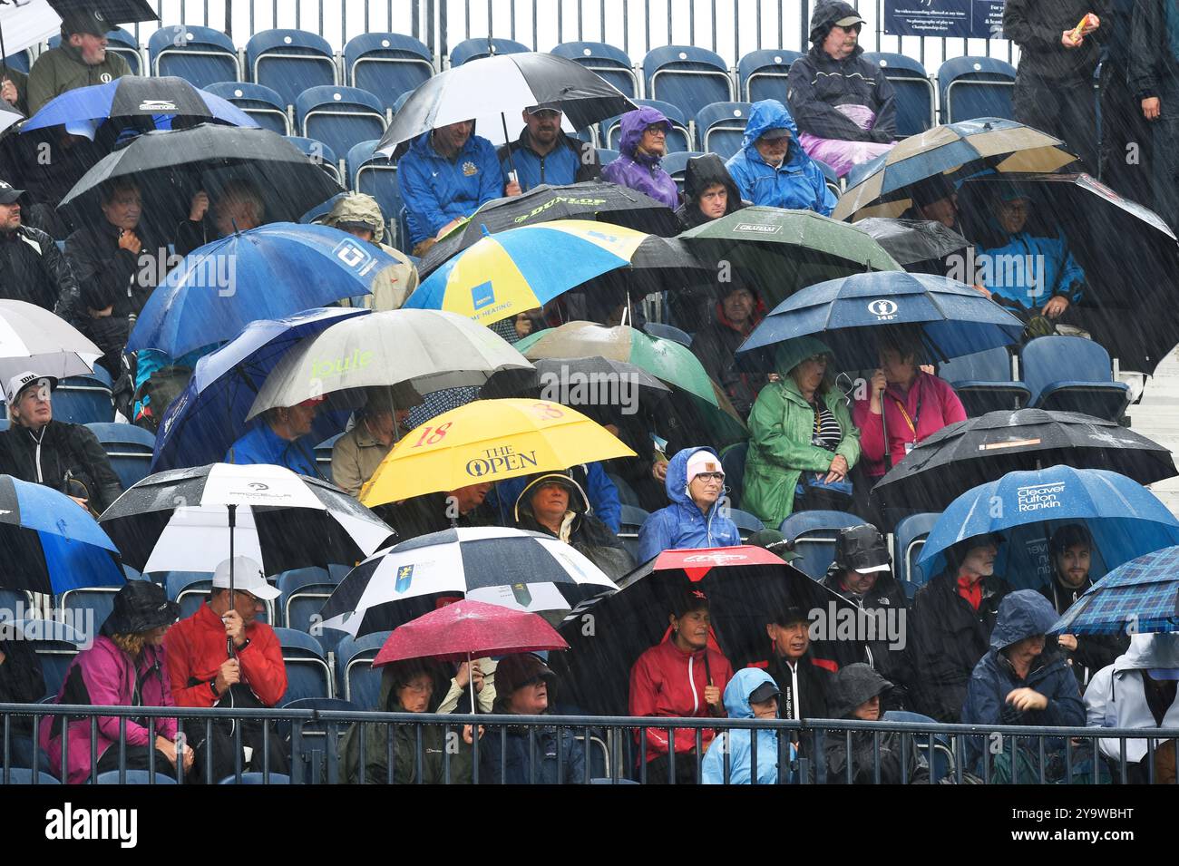 18. Juli 2019; Portrush, während der ersten Runde des Open Championship Golfturniers im Royal Portrush Golf Club - Dunluce Course. Stockfoto