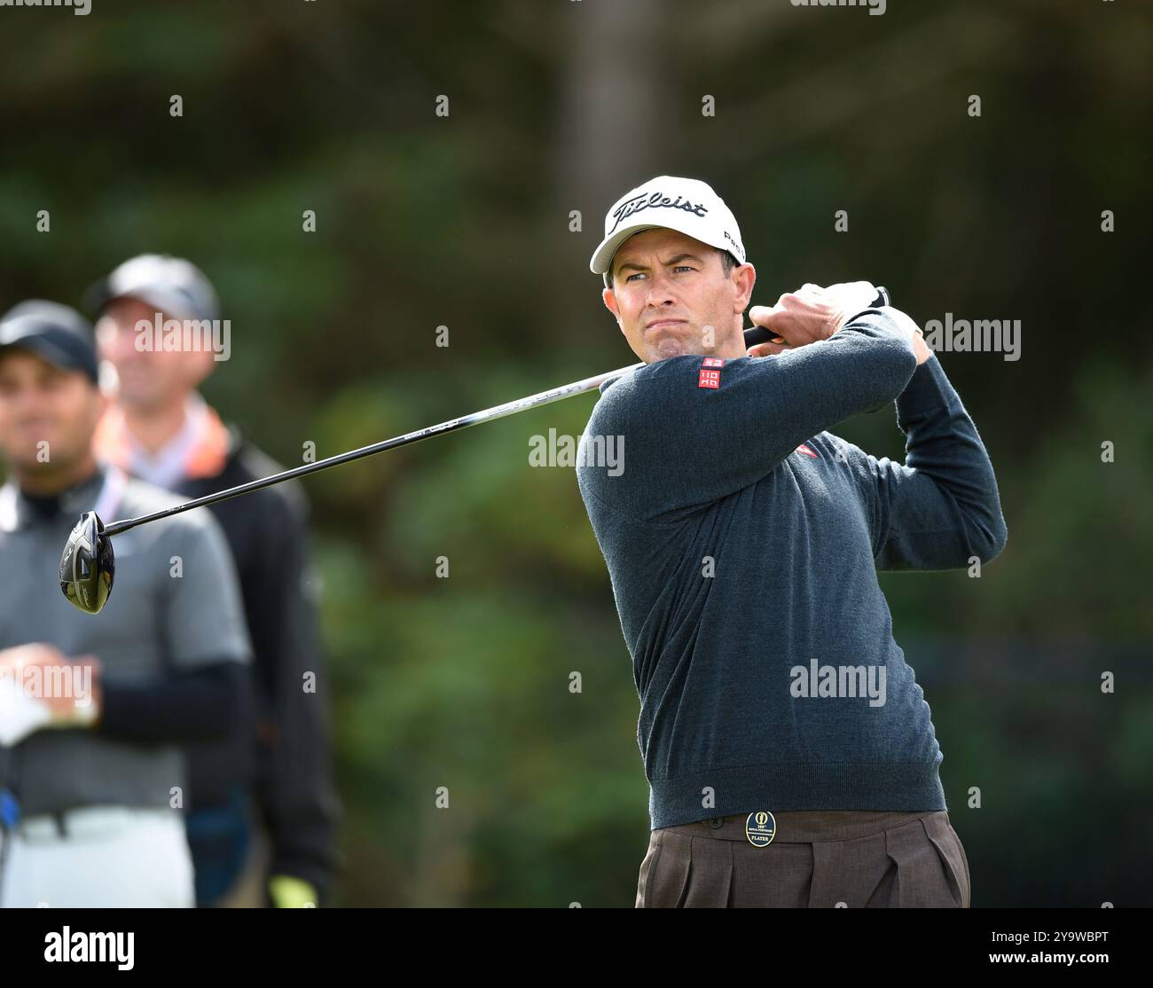 18. Juli 2019; Portrush, während der ersten Runde des Open Championship-Golfturniers im Royal Portrush Golf Club - Dunluce Course, Portrush, Nordirland. Stockfoto