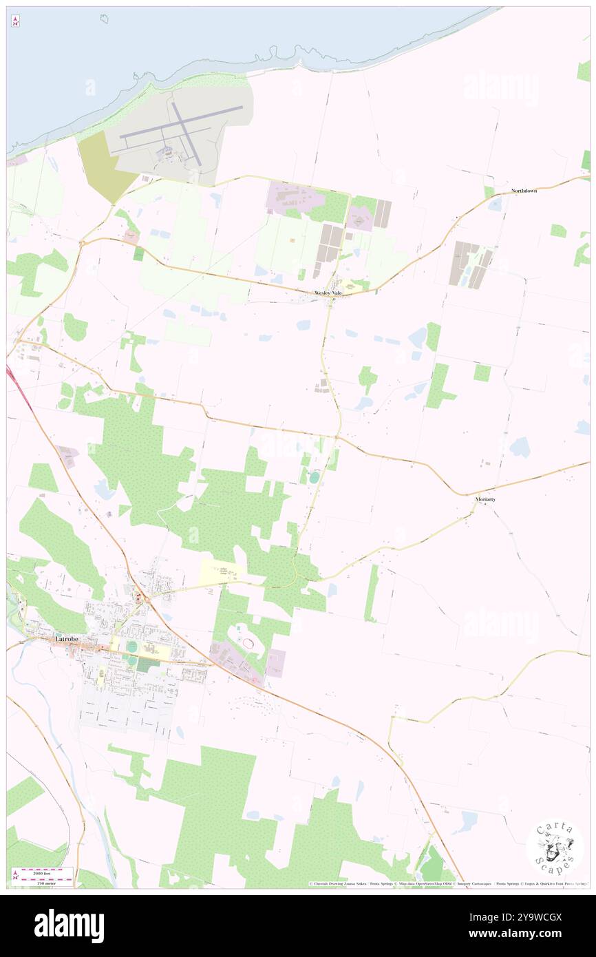 Pipers Park, , AU, Australien, Tasmanien, s 41 12' 36''', N 146 26' 59'', Karte, Cartascapes Map, veröffentlicht 2024. Erkunden Sie Cartascapes, eine Karte, die die vielfältigen Landschaften, Kulturen und Ökosysteme der Erde enthüllt. Reisen Sie durch Zeit und Raum und entdecken Sie die Verflechtungen der Vergangenheit, Gegenwart und Zukunft unseres Planeten. Stockfoto