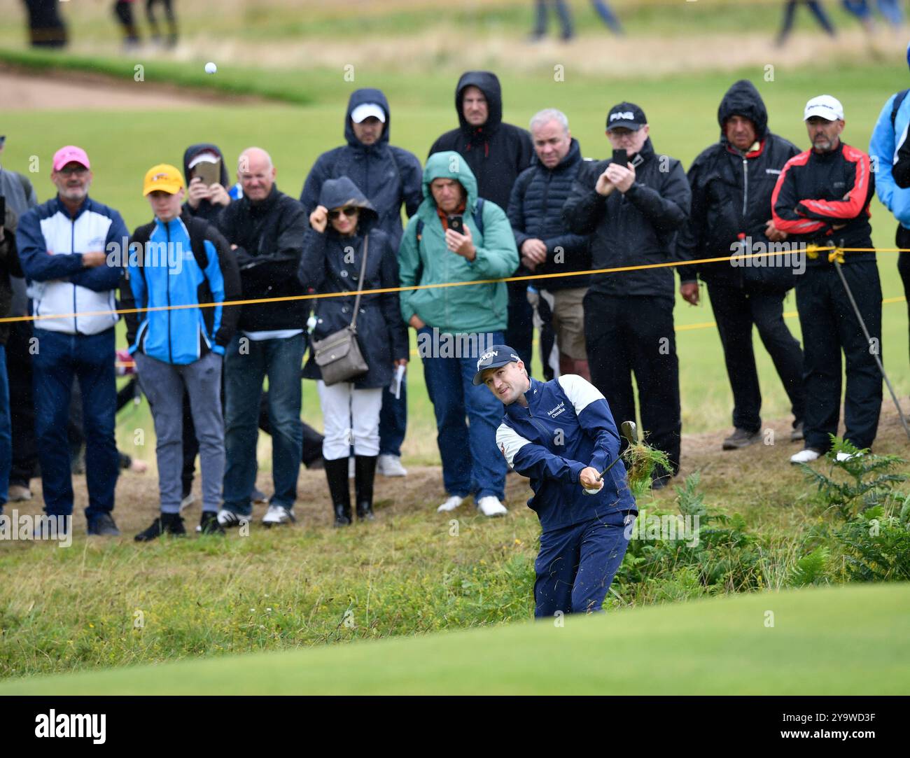 Juli 2019; Russell Knox während der Finalrunde des Open Championship-Golfturniers im Royal Portrush Golf Club - Dunluce Course, Portrush, Nordirland. Stockfoto