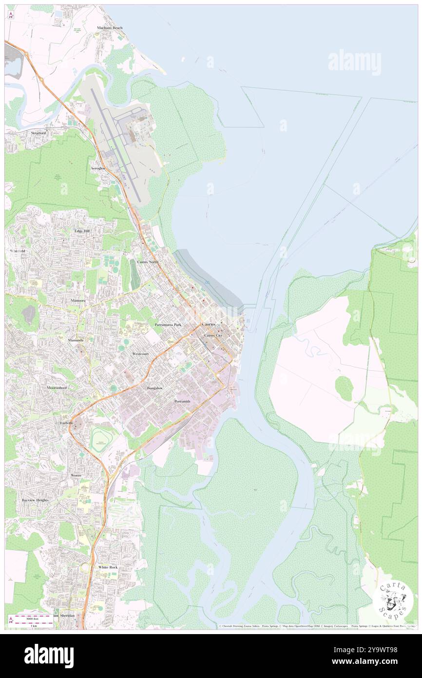 Ibis Styles Cairns, Cairns, AU, Australien, Queensland, s 16 55' 8'', N 145 46' 22'', Karte, Cartascapes Map, veröffentlicht 2024. Erkunden Sie Cartascapes, eine Karte, die die vielfältigen Landschaften, Kulturen und Ökosysteme der Erde enthüllt. Reisen Sie durch Zeit und Raum und entdecken Sie die Verflechtungen der Vergangenheit, Gegenwart und Zukunft unseres Planeten. Stockfoto