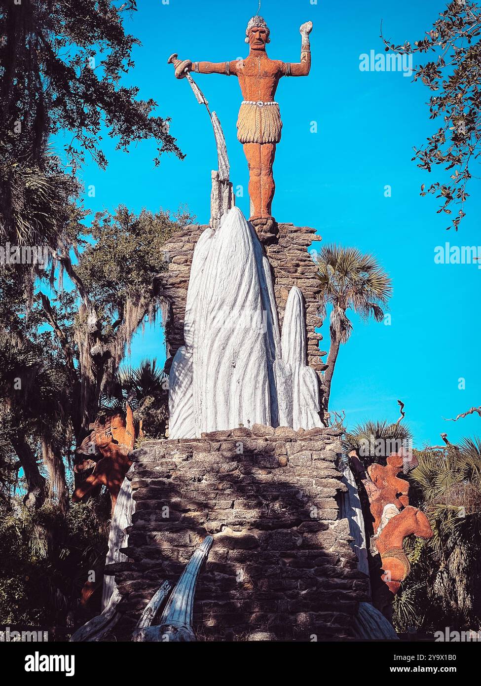 Chief Tomokie im Tomoka State Park, Ormond Beach, Florida, USA Stockfoto