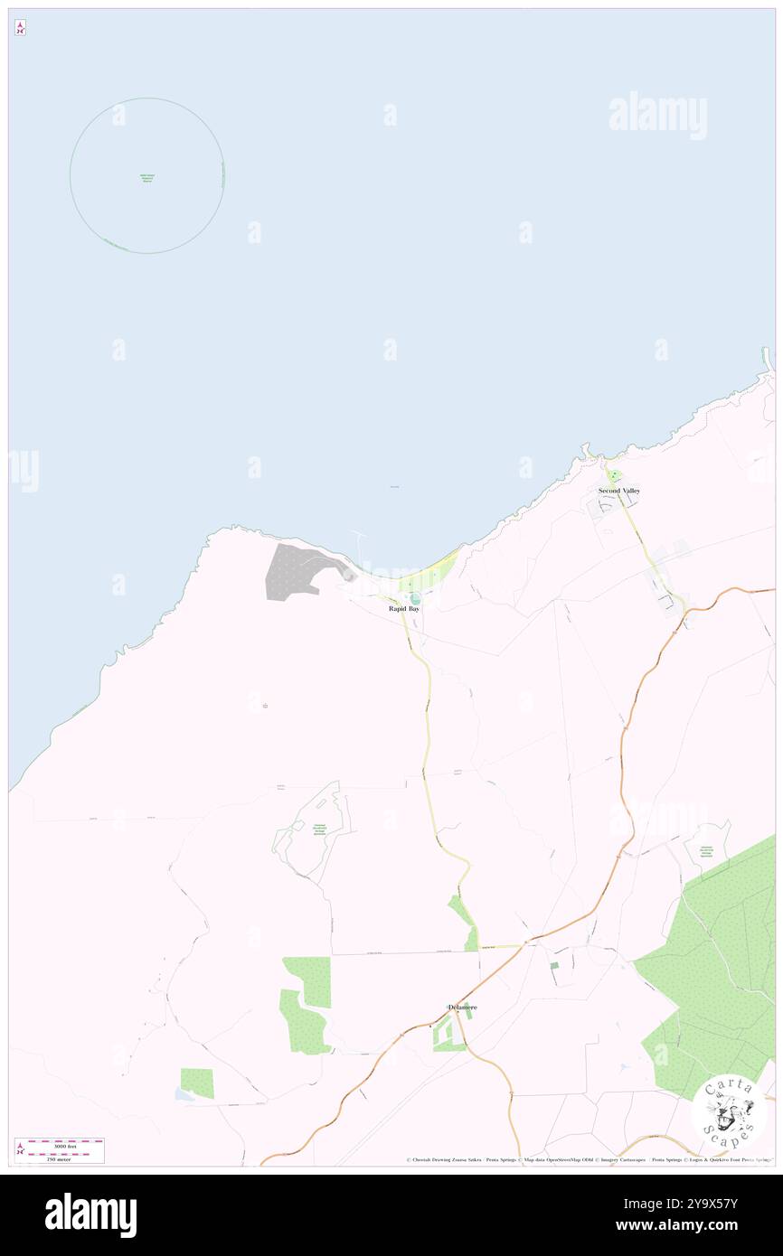 Rapid Bay, Yankalilla, AU, Australien, Südaustralien, s 35 31' 30''', N 138 11' 21'', Karte, Karte, Kartenausgabe 2024. Erkunden Sie Cartascapes, eine Karte, die die vielfältigen Landschaften, Kulturen und Ökosysteme der Erde enthüllt. Reisen Sie durch Zeit und Raum und entdecken Sie die Verflechtungen der Vergangenheit, Gegenwart und Zukunft unseres Planeten. Stockfoto