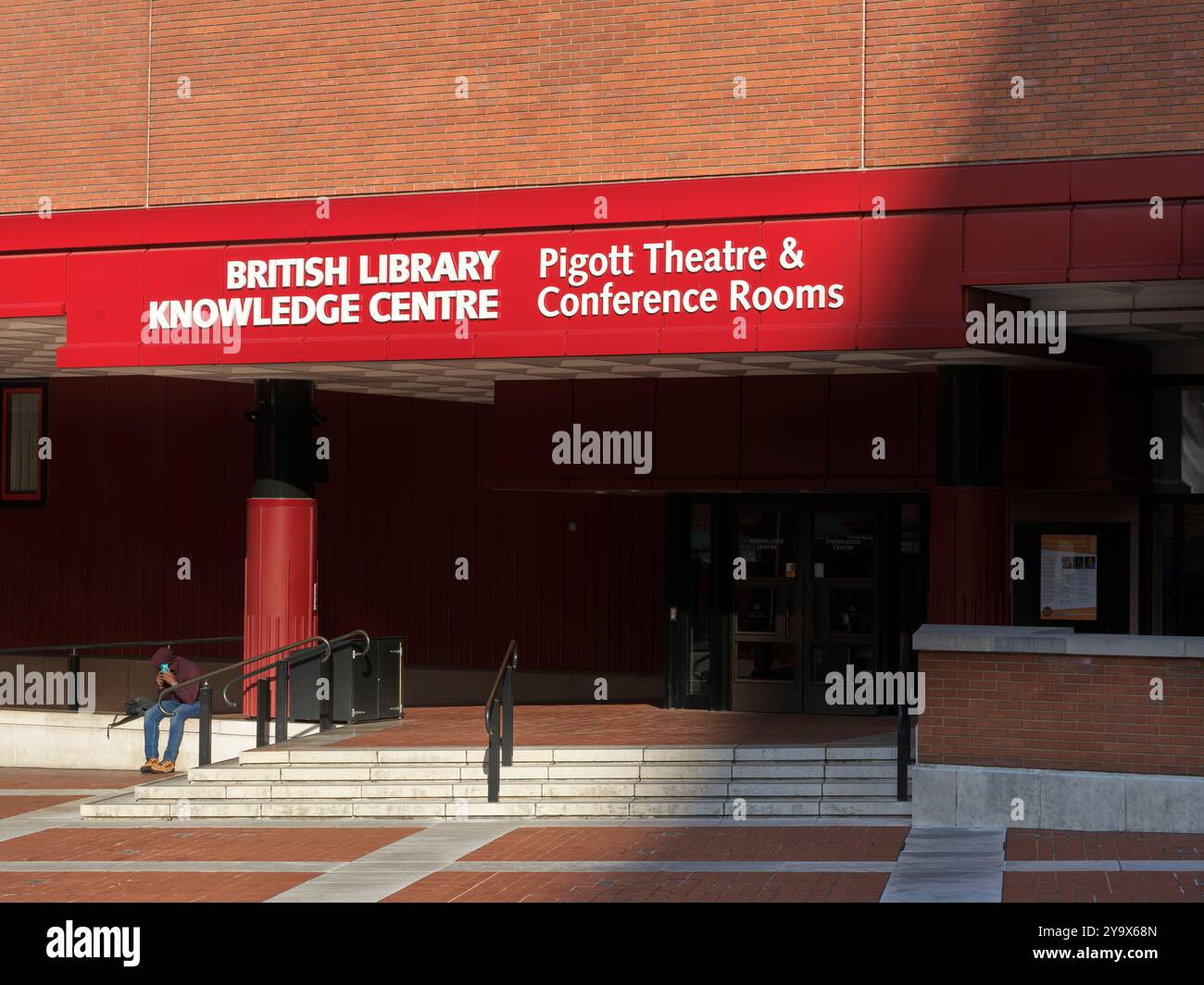 The Pigott Theatre & Conference Rooms im British Library Knowledge Centre, London, England. Stockfoto