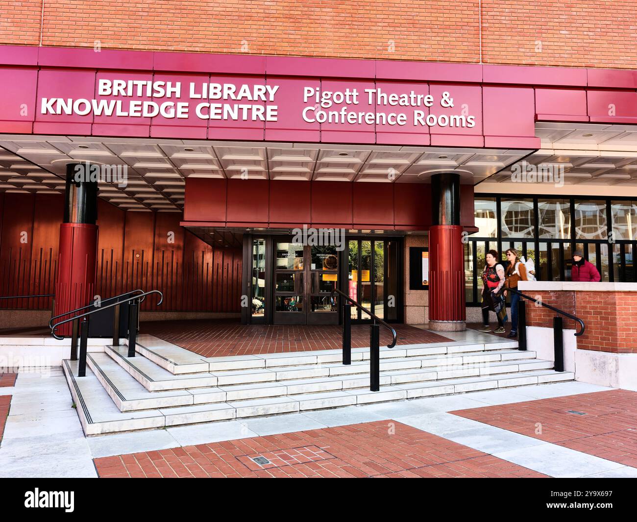 The Pigott Theatre & Conference Rooms im British Library Knowledge Centre, London, England. Stockfoto