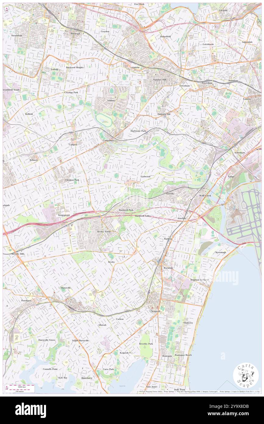 Coolabah Reserve, , AU, Australien, New South Wales, s 33 55' 54'', N 151 7' 34'', Karte, Cartascapes Map, veröffentlicht 2024. Erkunden Sie Cartascapes, eine Karte, die die vielfältigen Landschaften, Kulturen und Ökosysteme der Erde enthüllt. Reisen Sie durch Zeit und Raum und entdecken Sie die Verflechtungen der Vergangenheit, Gegenwart und Zukunft unseres Planeten. Stockfoto