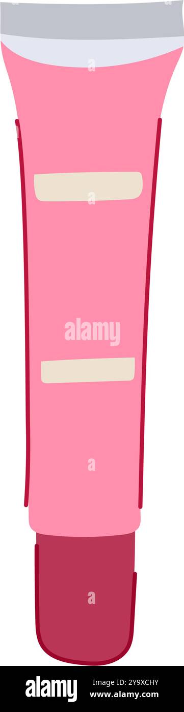 Vegan Lip Gloss Cartoon Vektor Illustration Stock Vektor