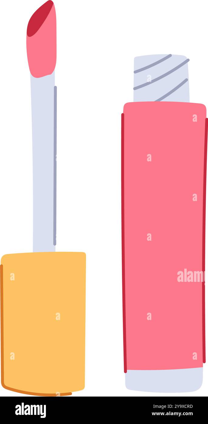 y Lip Gloss Cartoon Vektor Illustration Stock Vektor